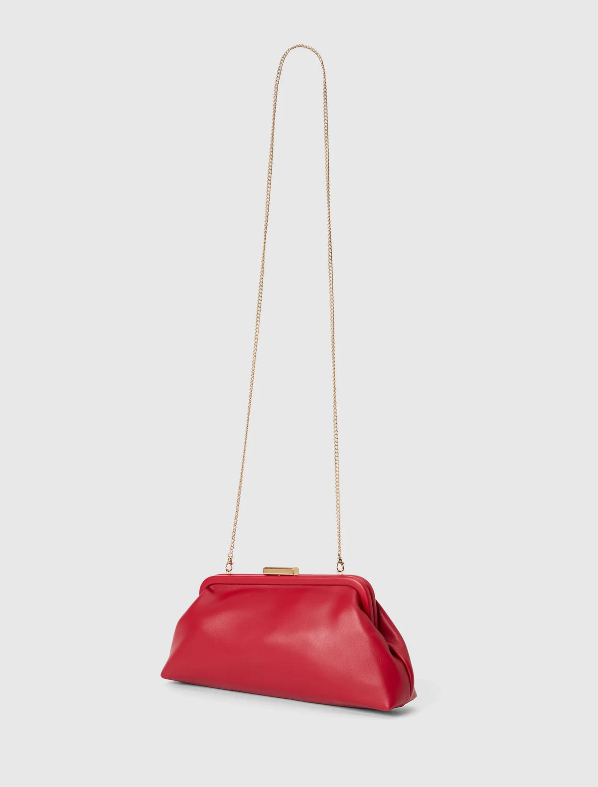 Sarah Metal Frame Clutch Chilli Pepper_mannequin