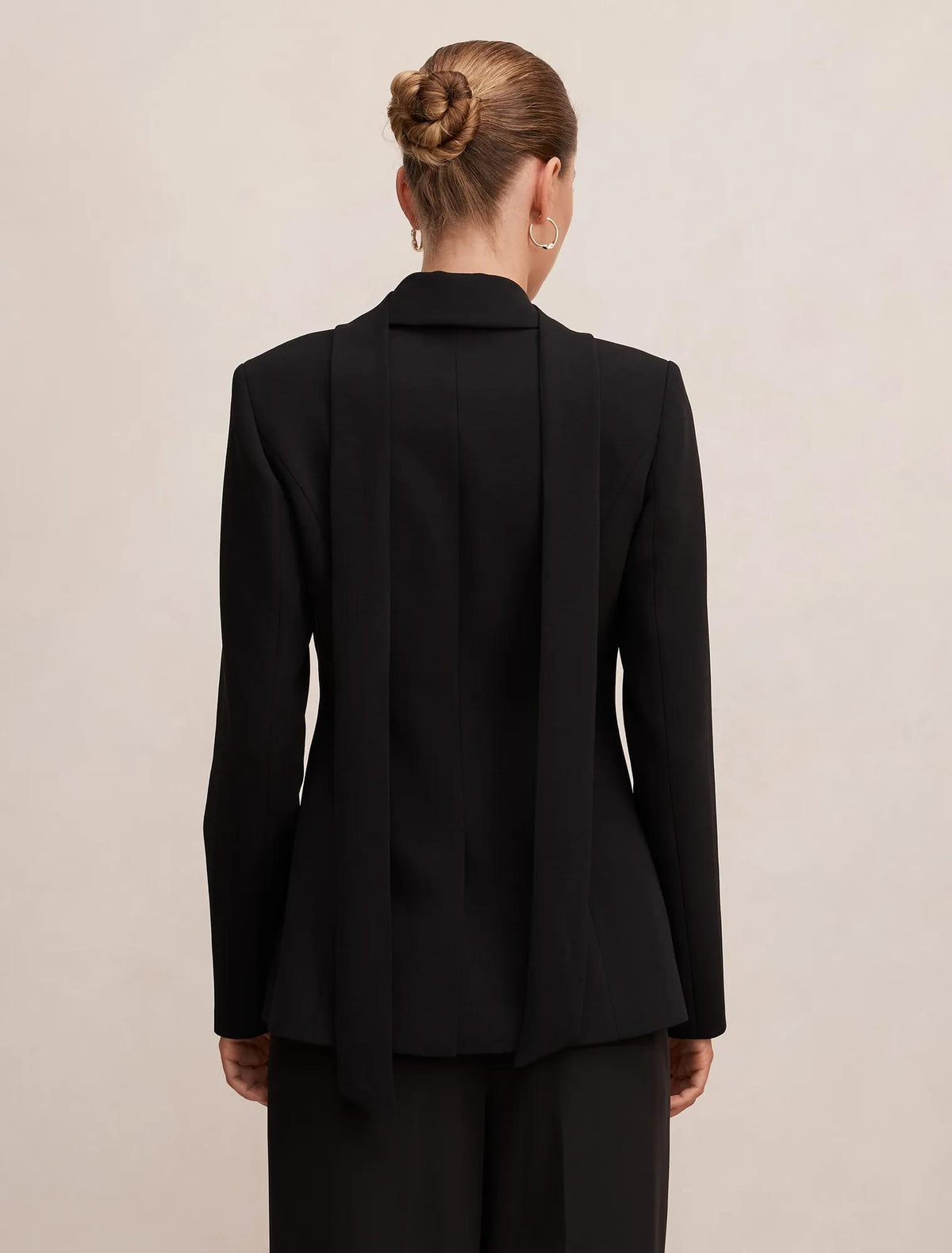 Sasha Scarf Blazer Black