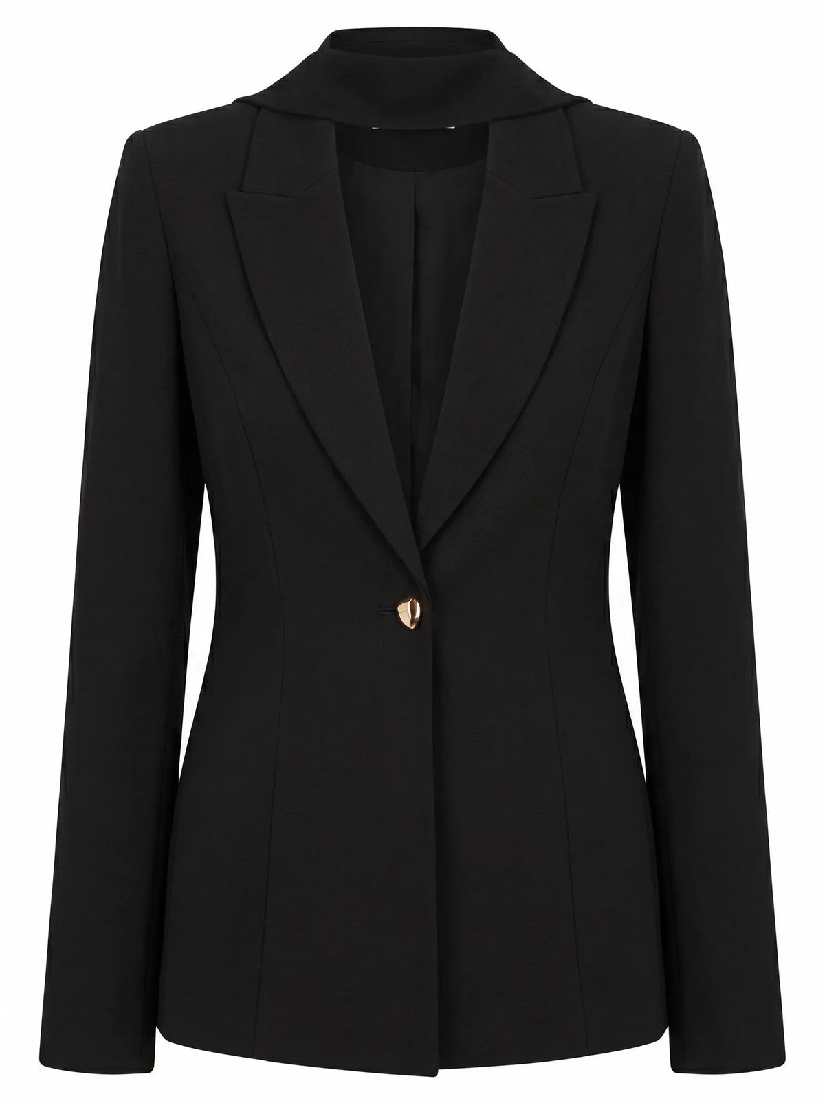 Sasha Scarf Blazer Black_mannequin