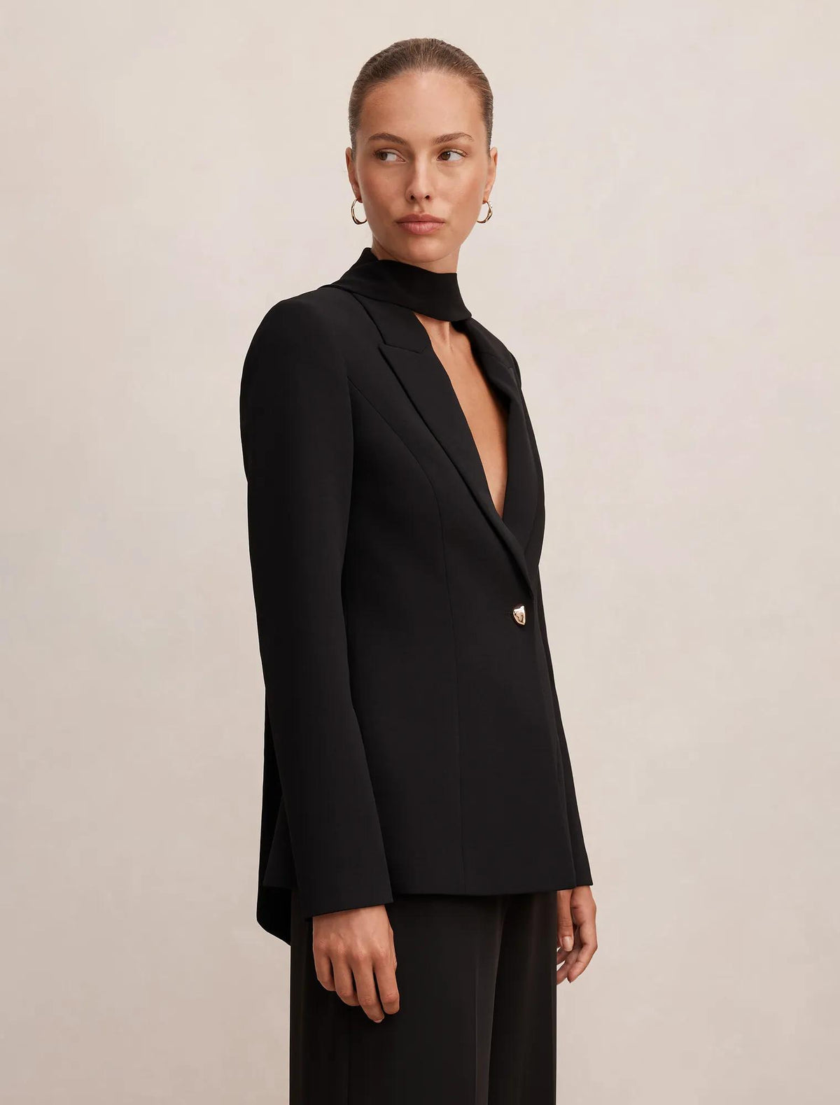 Sasha Scarf Blazer Black