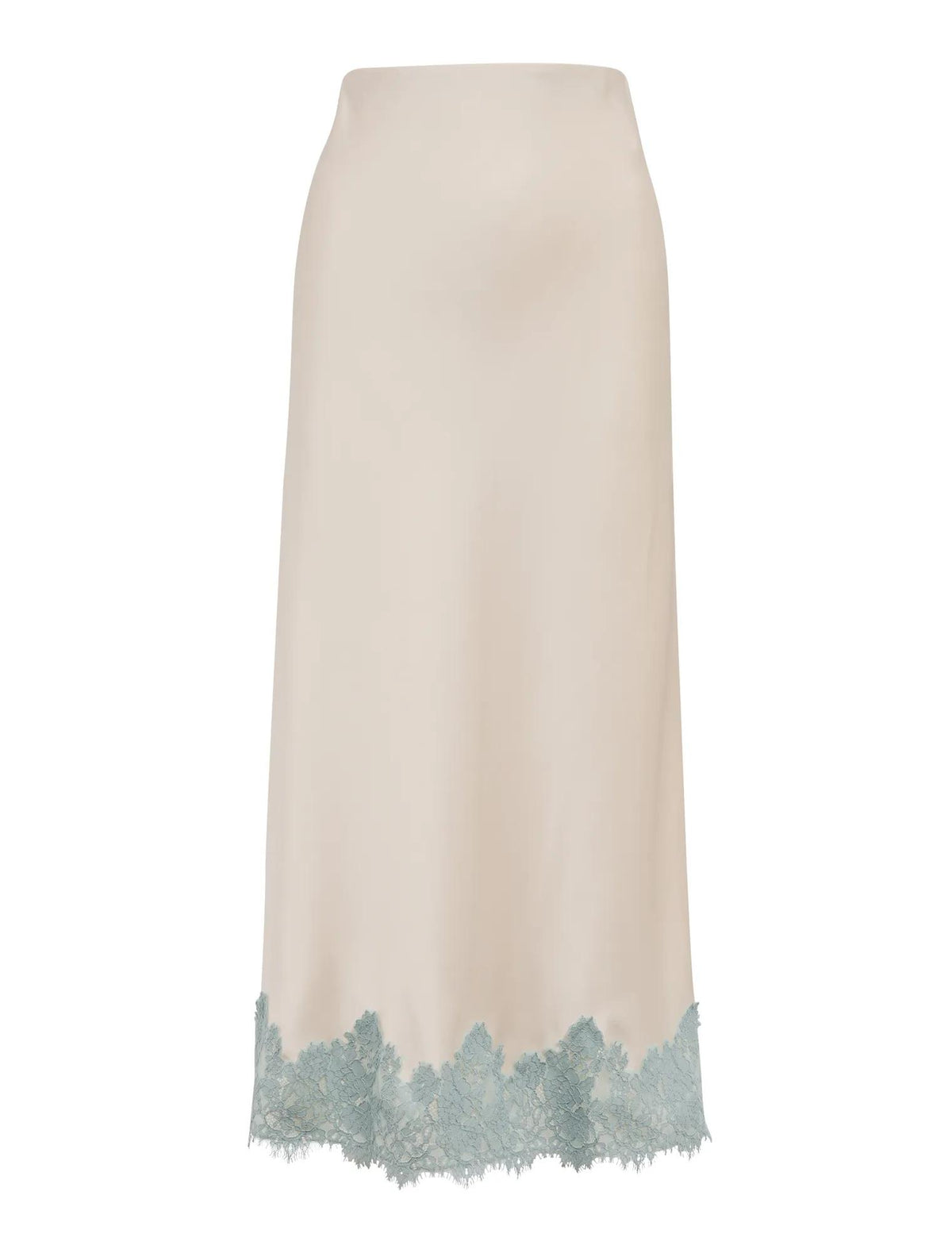 Adele Lace Trim Midi Skirt Champagne/Blue Co-ord_mannequin