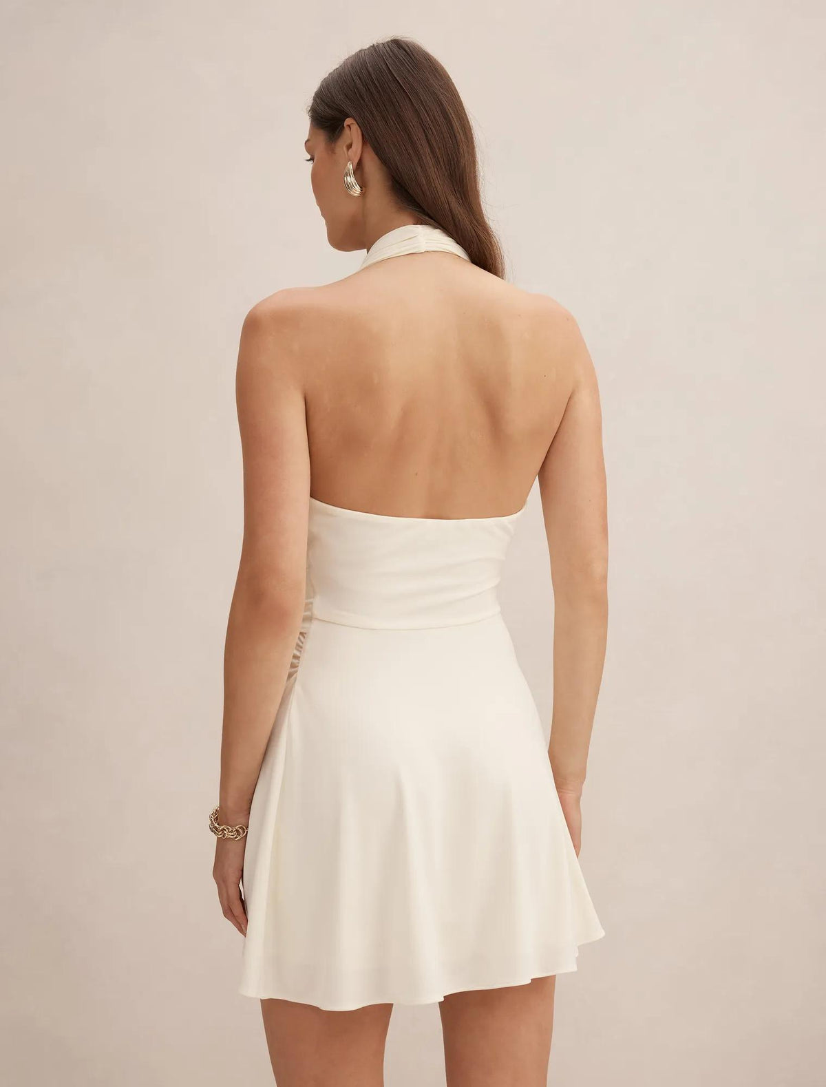 Aaliyah Wrap Halter Mini Dress Buttercup