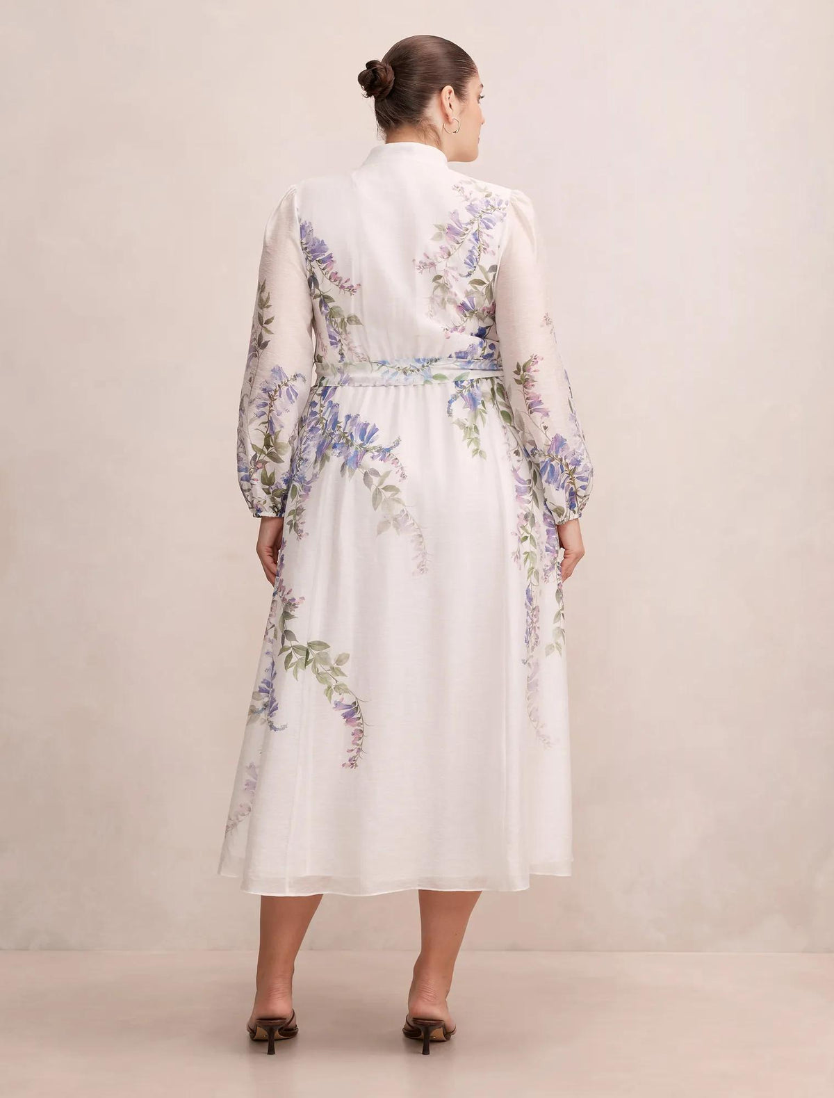 Sheridan Curve Placement Print Midi Wisteria Floral