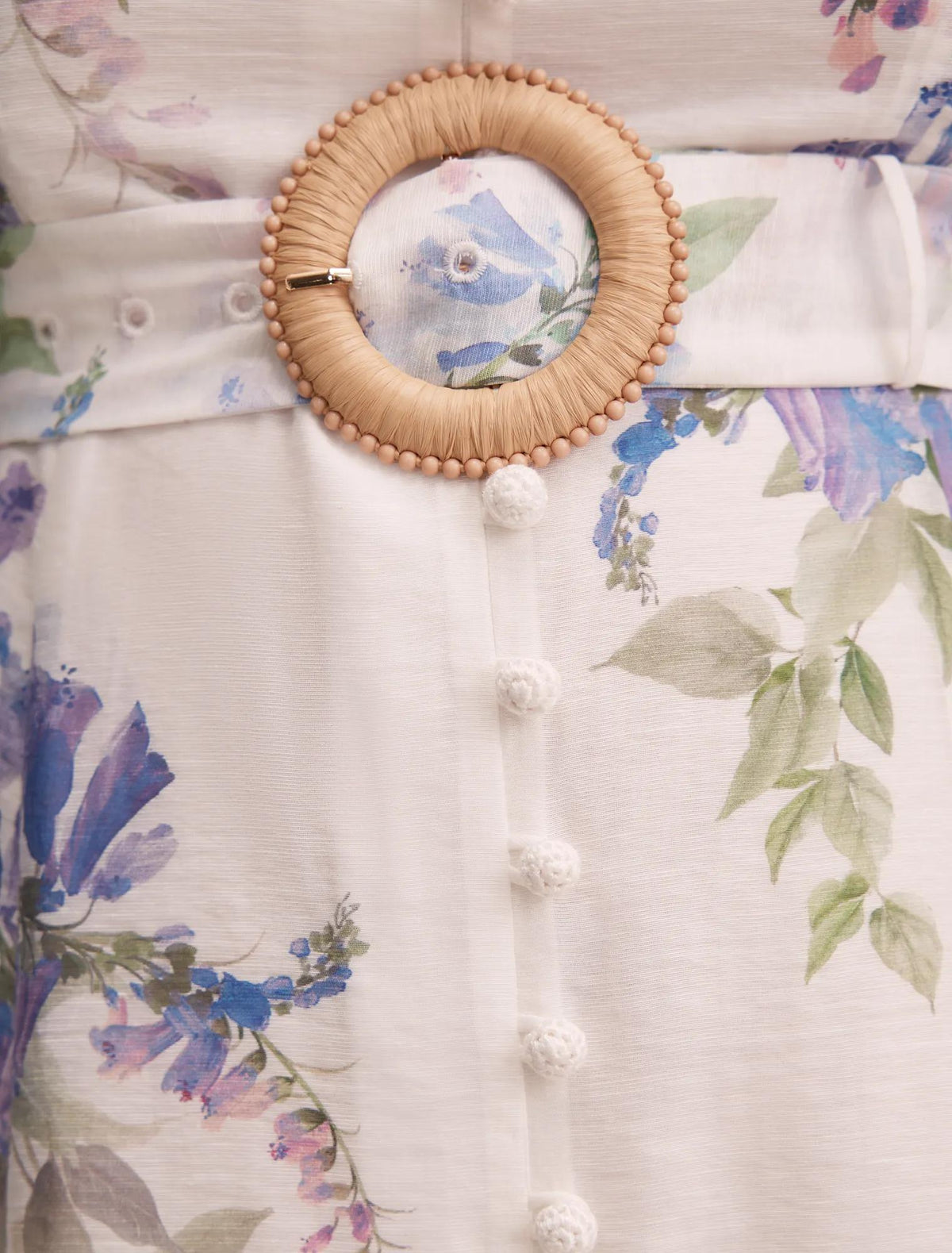 Sheridan Curve Placement Print Midi Wisteria Floral