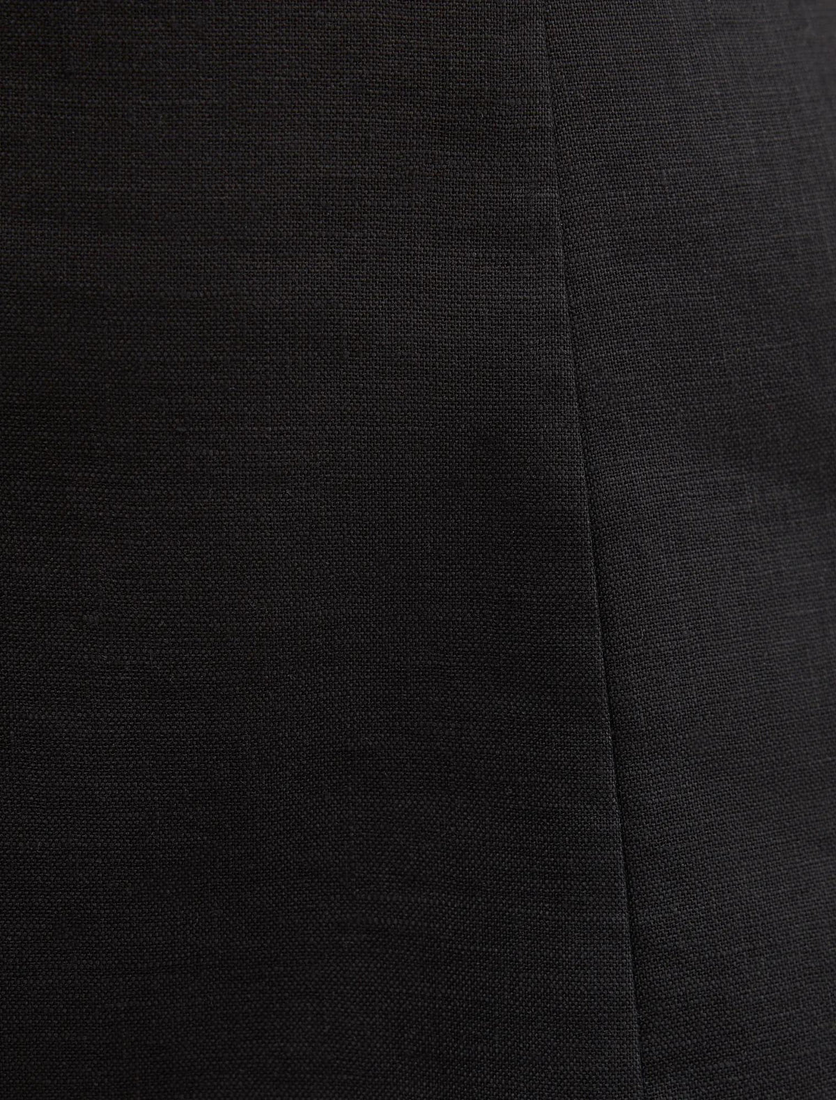 Eliza Sculpted Linen Mini Dress Black