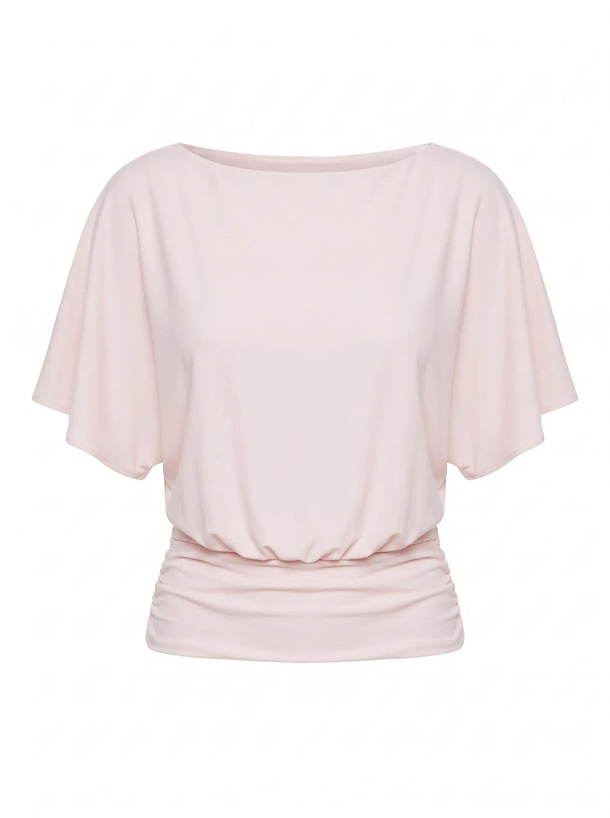 Piper Cinched Flutter Sleeve Top Potpourri Pink_mannequin