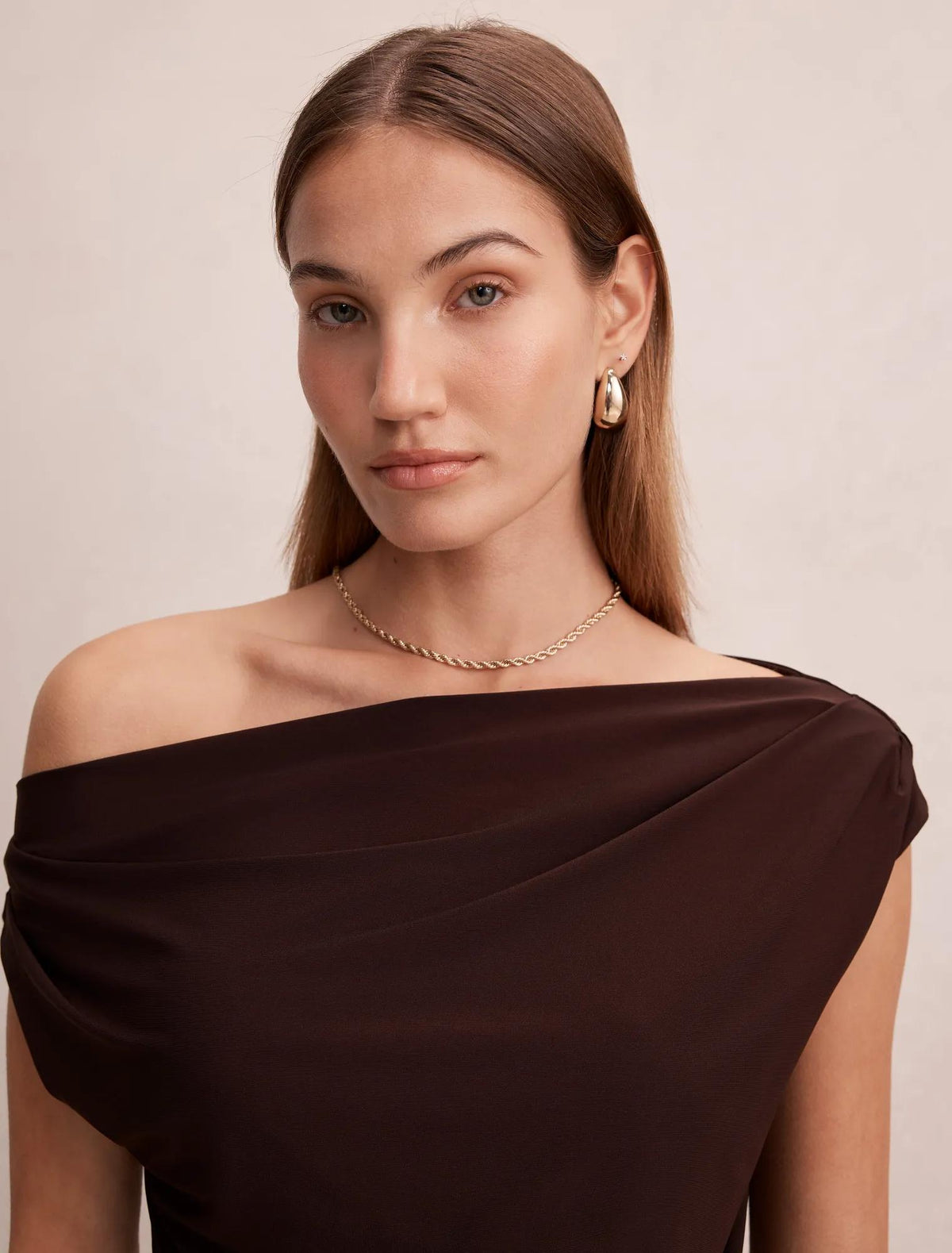 Quinn Tipped Lace Top Chocolate Co-ord