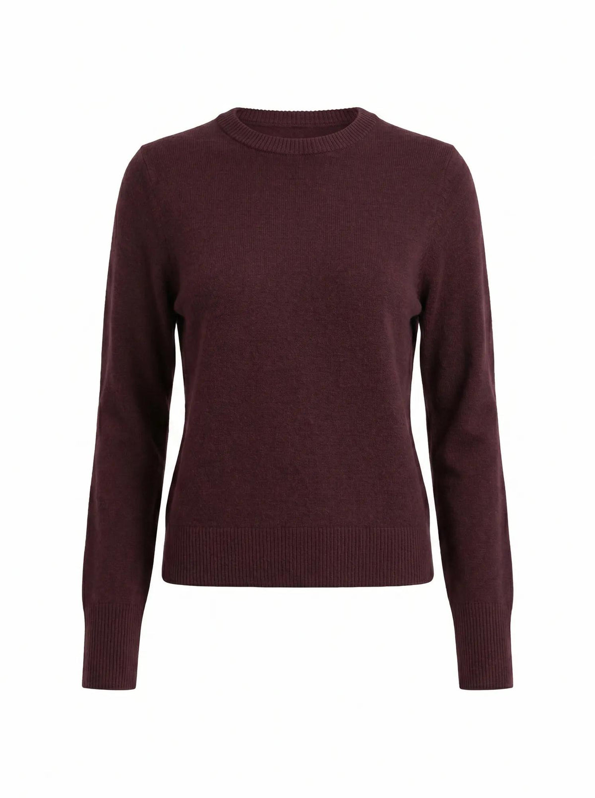 Kiara Merino Blend Sweater Plum Wine_mannequin
