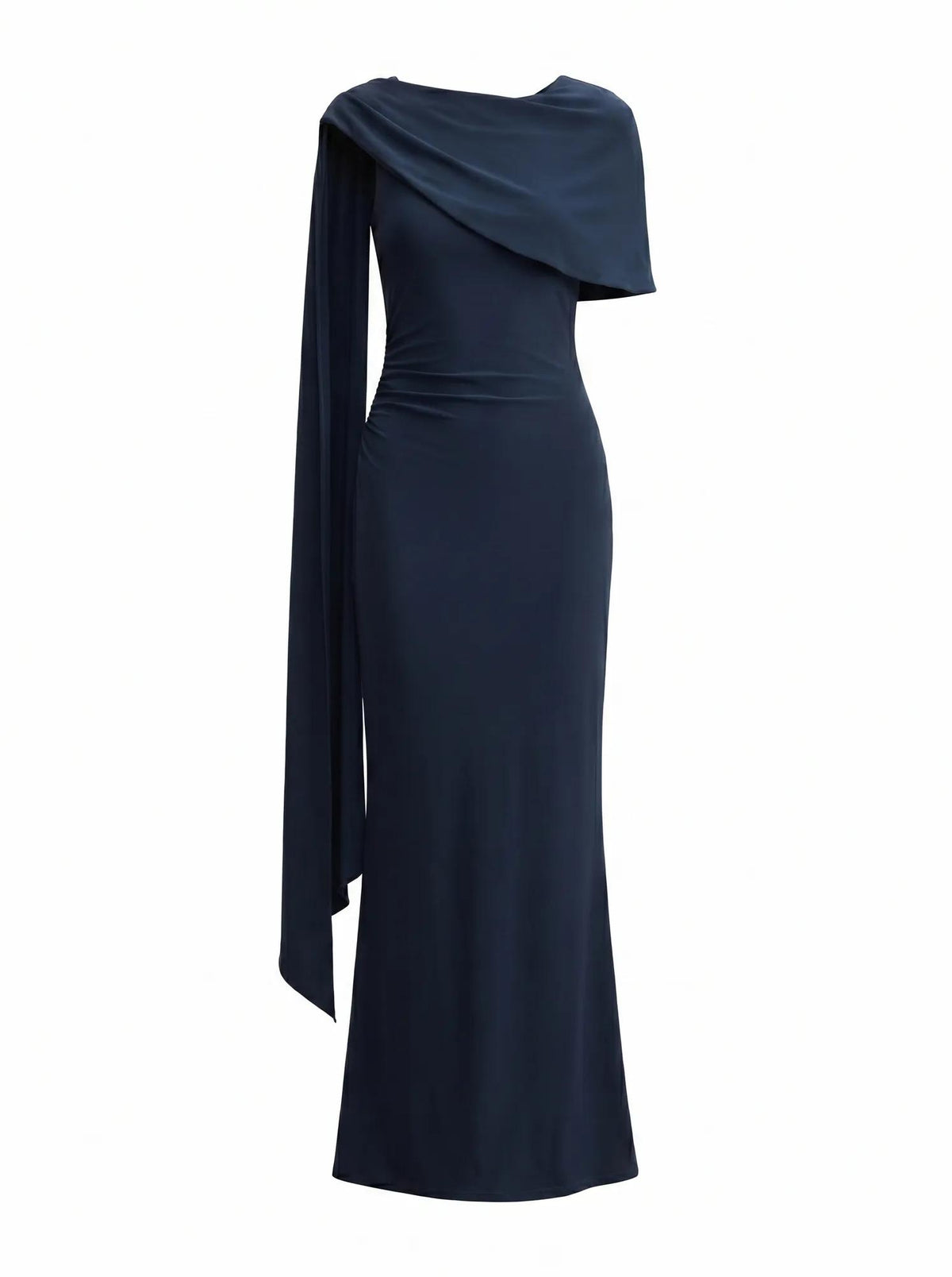 Kosa Cape Scarf Maxi Dress Ink Navy_mannequin
