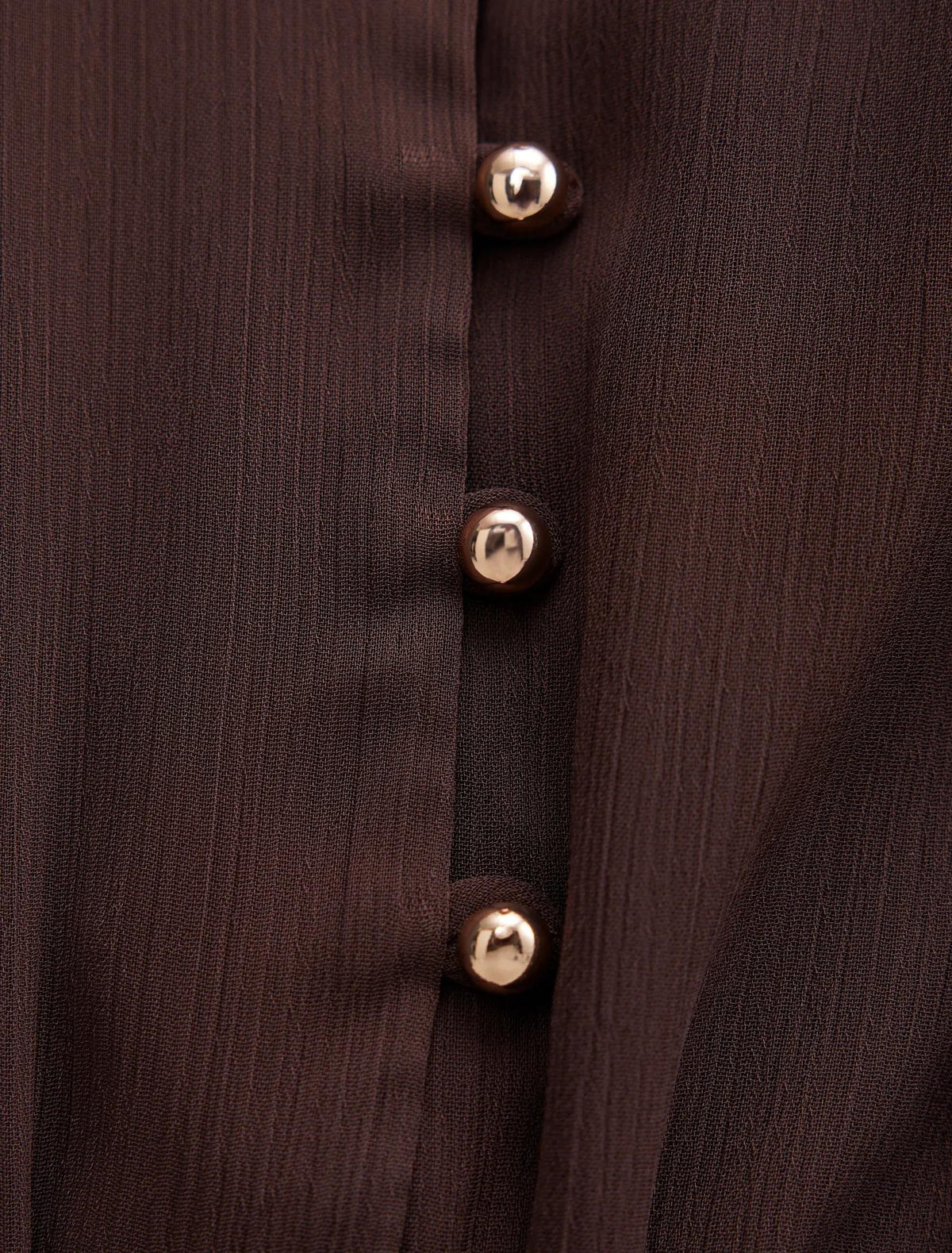 Maxwell Petite Flutter Sleeve Midi Chocolate