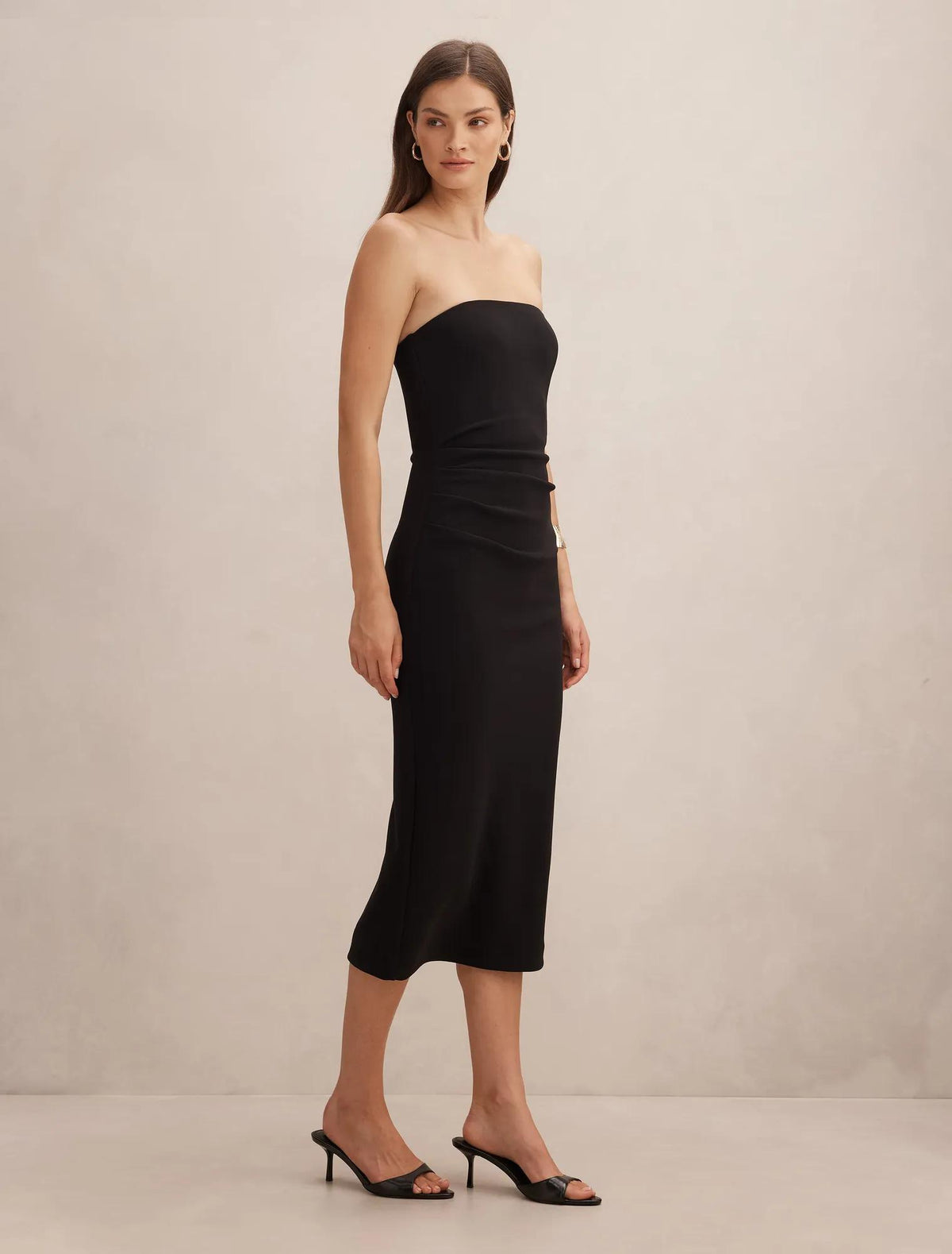 Betty Strapless Bodycon Dress Black