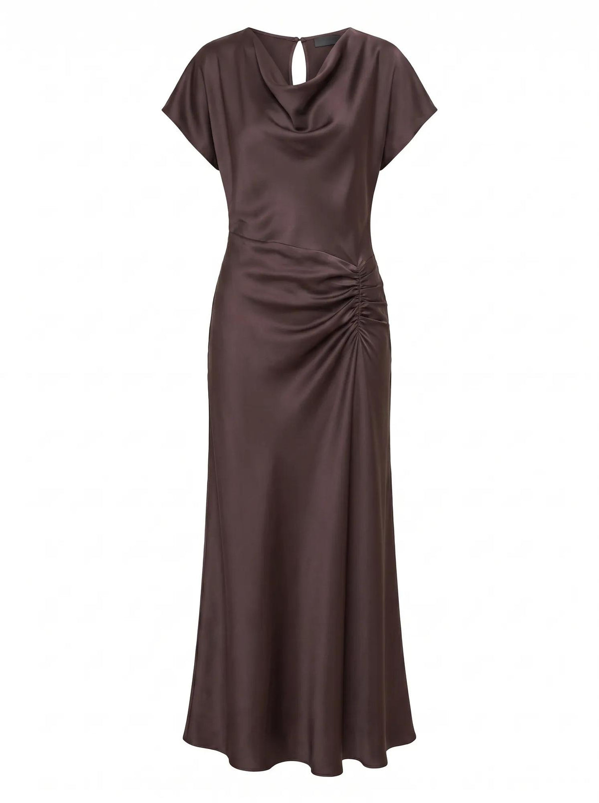 Ada Grown On Sleeve Maxi Dress Warm Chocolate_mannequin