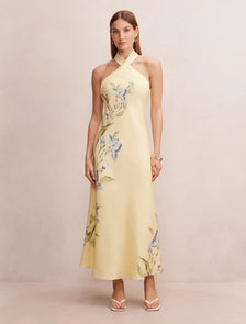 Tabitha Halter Neck Midi Light Halifax Floral