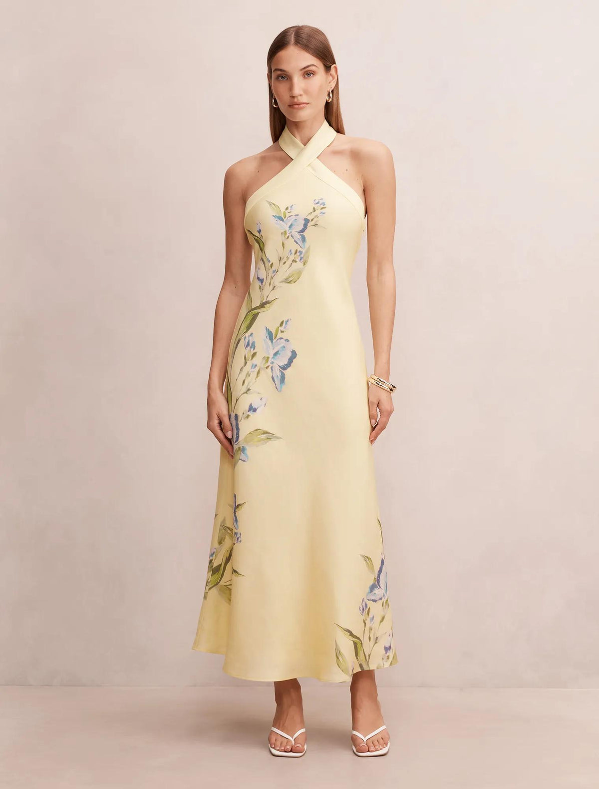 Tabitha Halter Neck Midi Light Halifax Floral