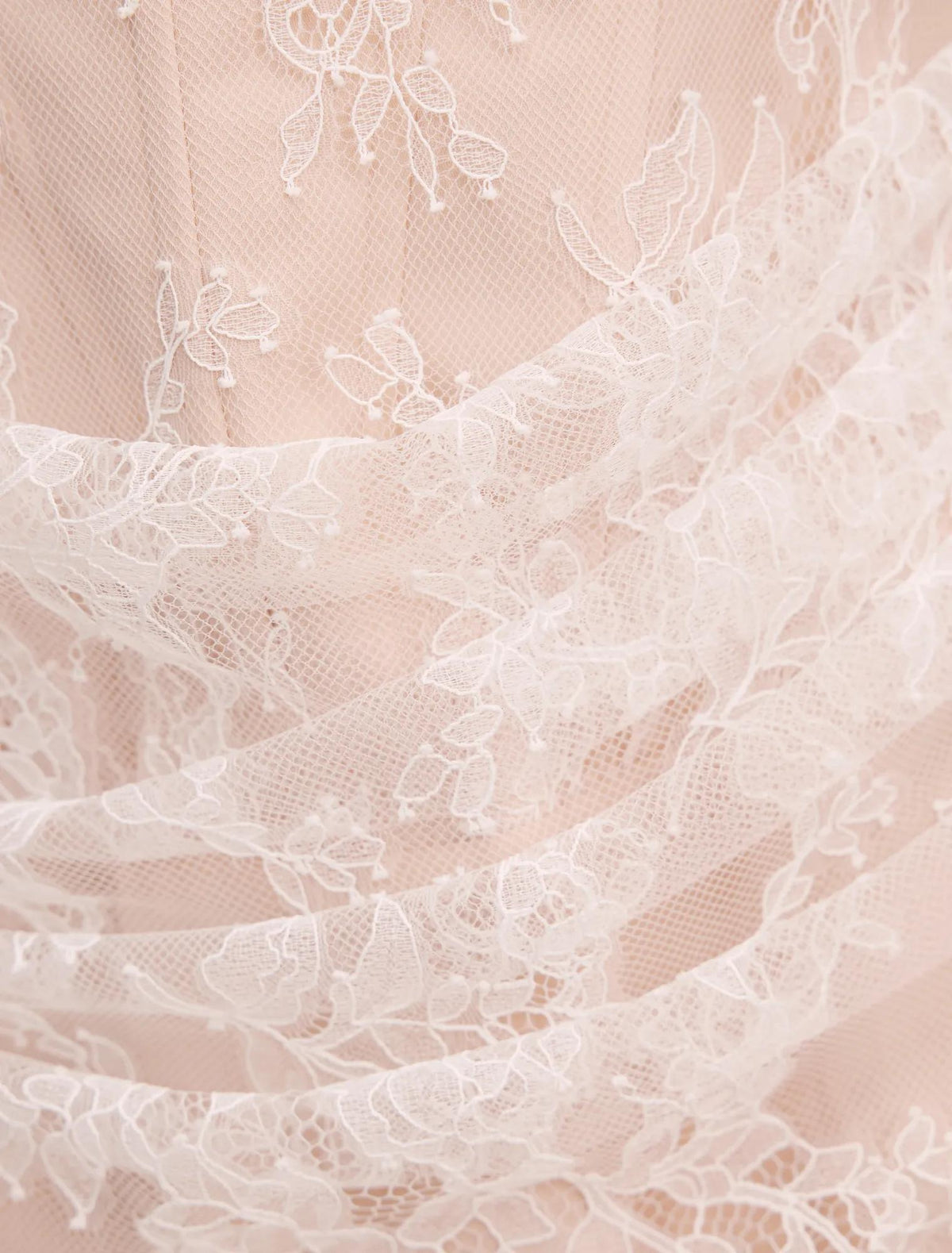 Brenna Corset Lace Mini Dress Ivory