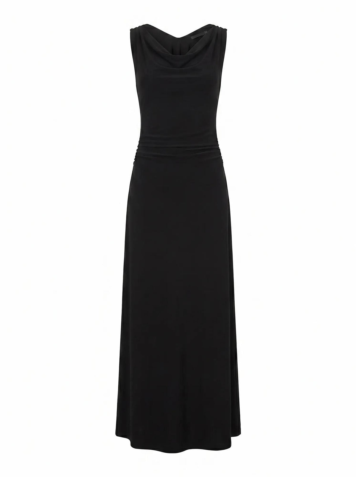 Jae Petite Bubble Back Hardware Maxi Dress Black_mannequin
