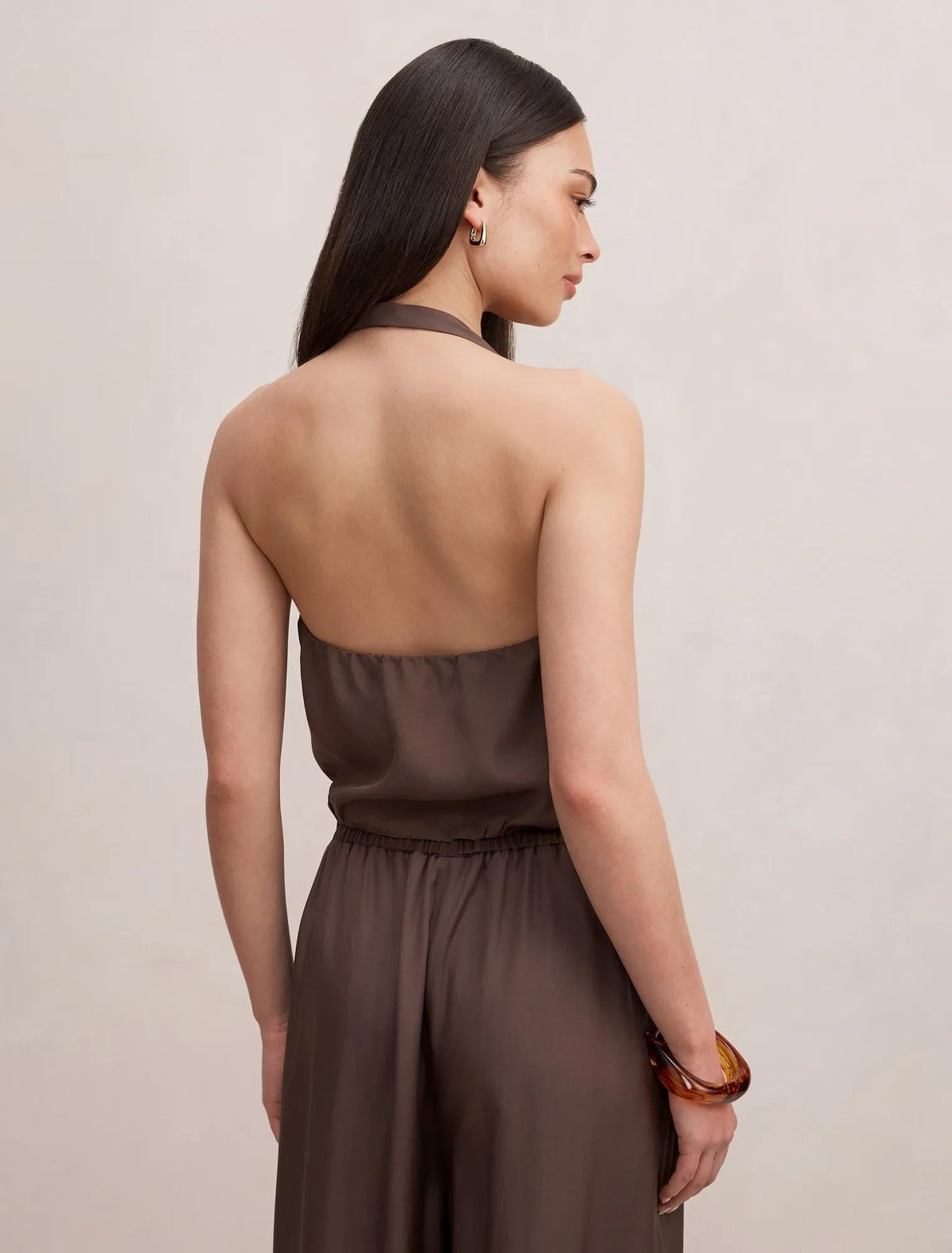 Bronte Wrap Halter Top Chocolate Co-ord