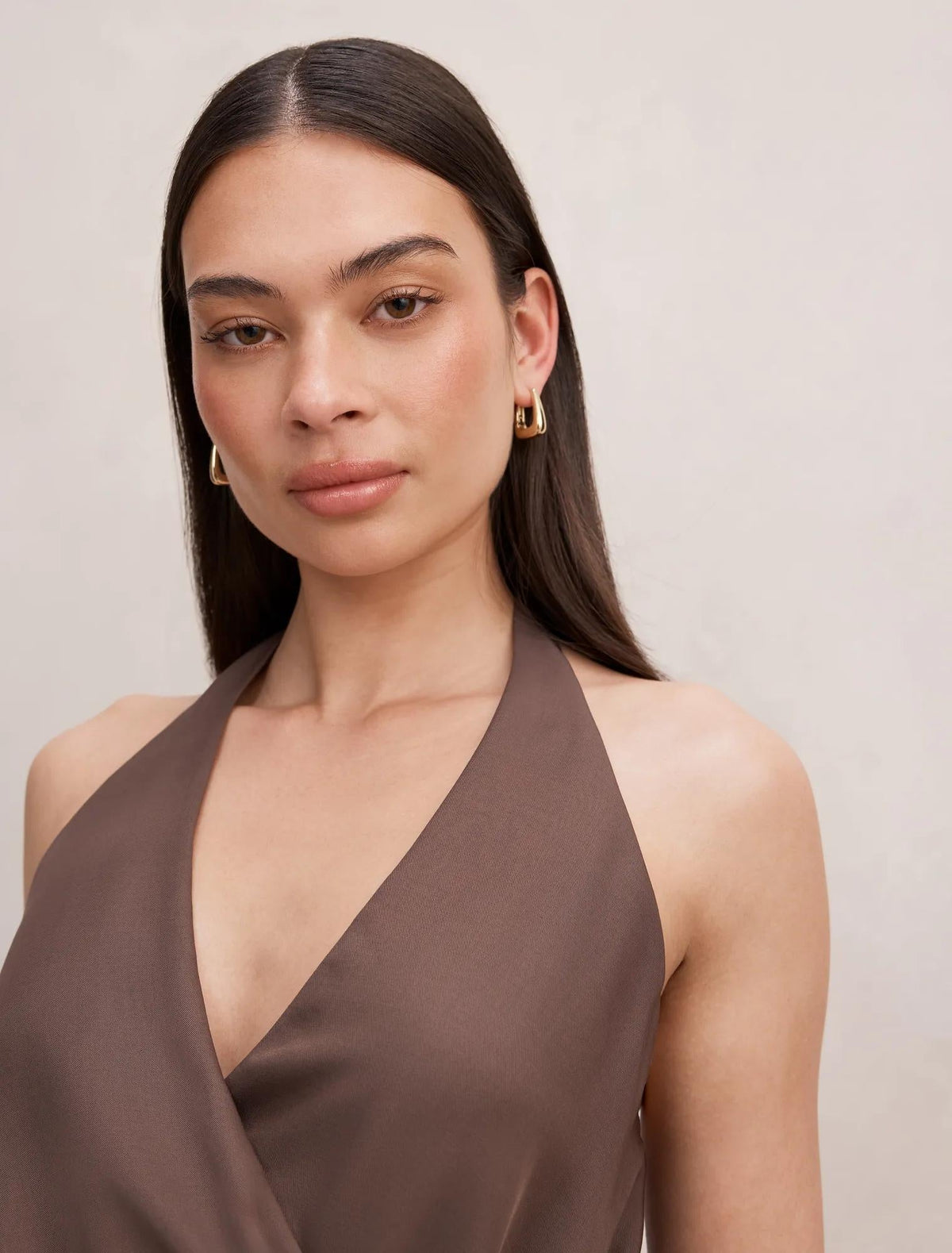 Bronte Wrap Halter Top Chocolate Co-ord