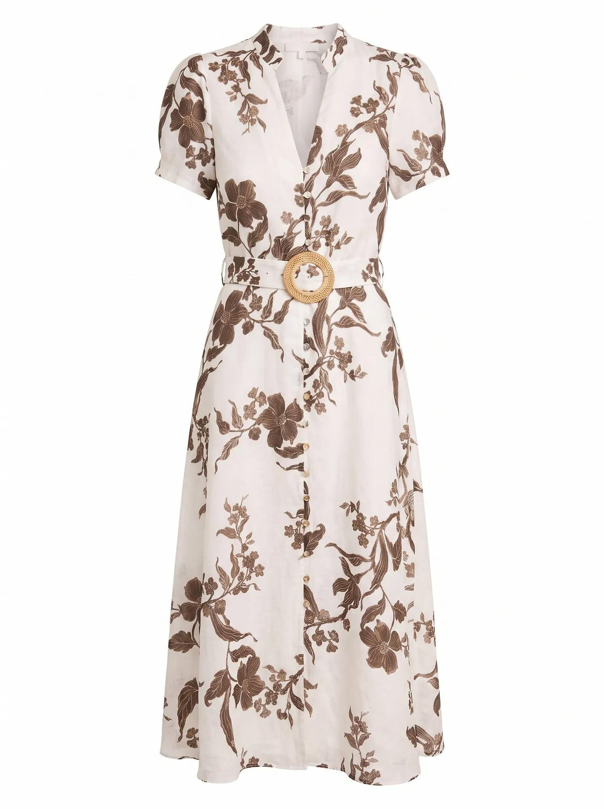 Bree Printed Shirt Midi Dress Light Mei Floral_mannequin