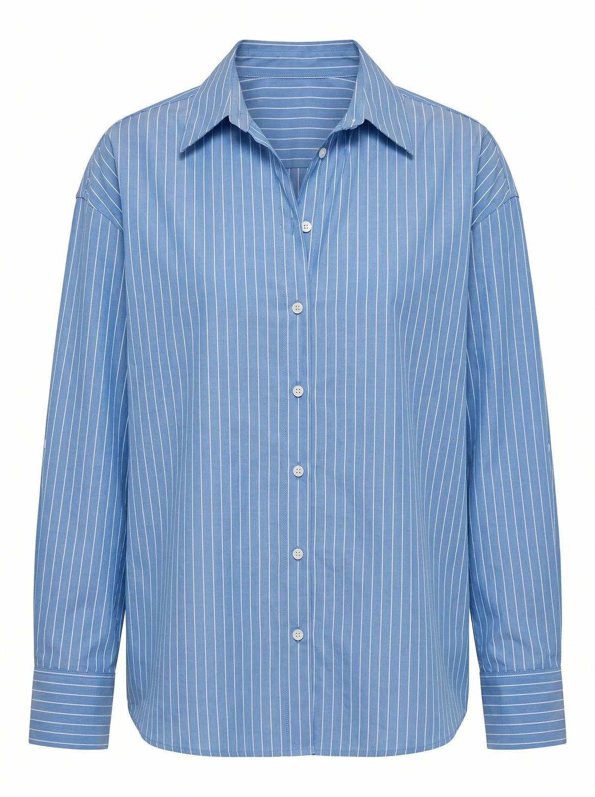Ivie Oversized Shirt Mid Blue Stripe_mannequin