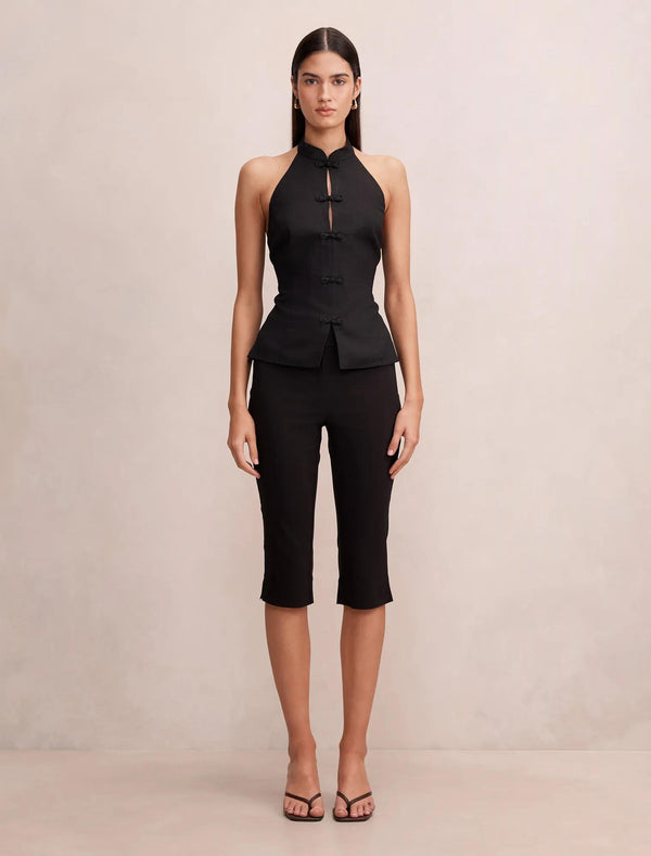 Isla Halter Top Black