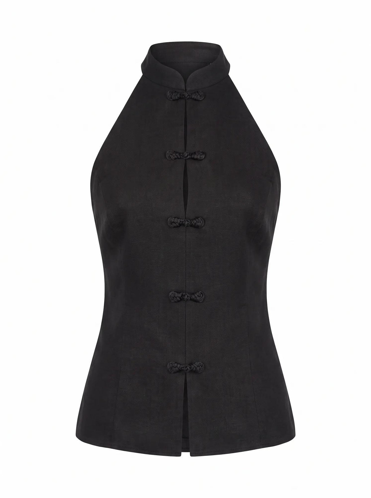 Isla Halter Top Black_mannequin
