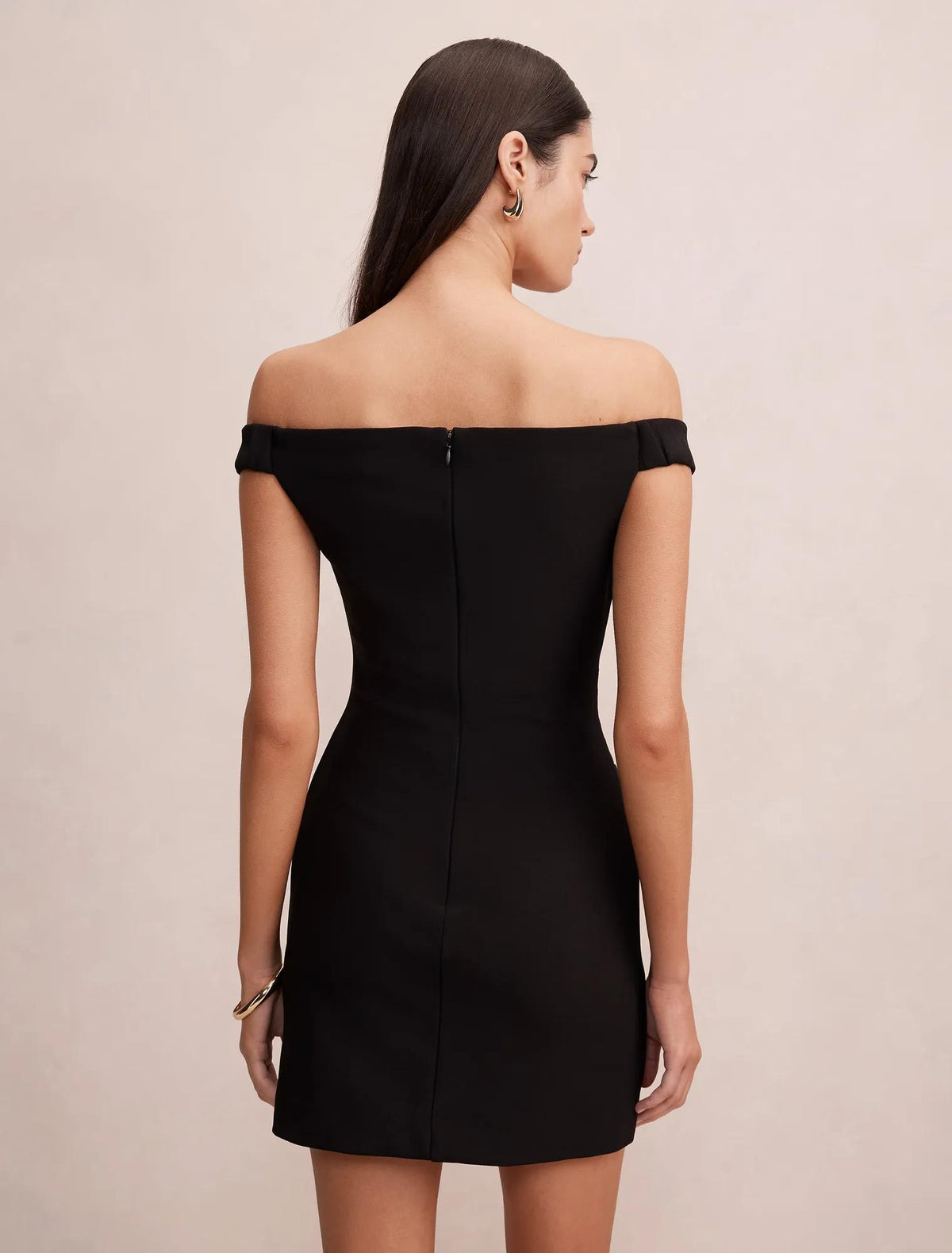 Margot Off Shoulder Mini Dress Black