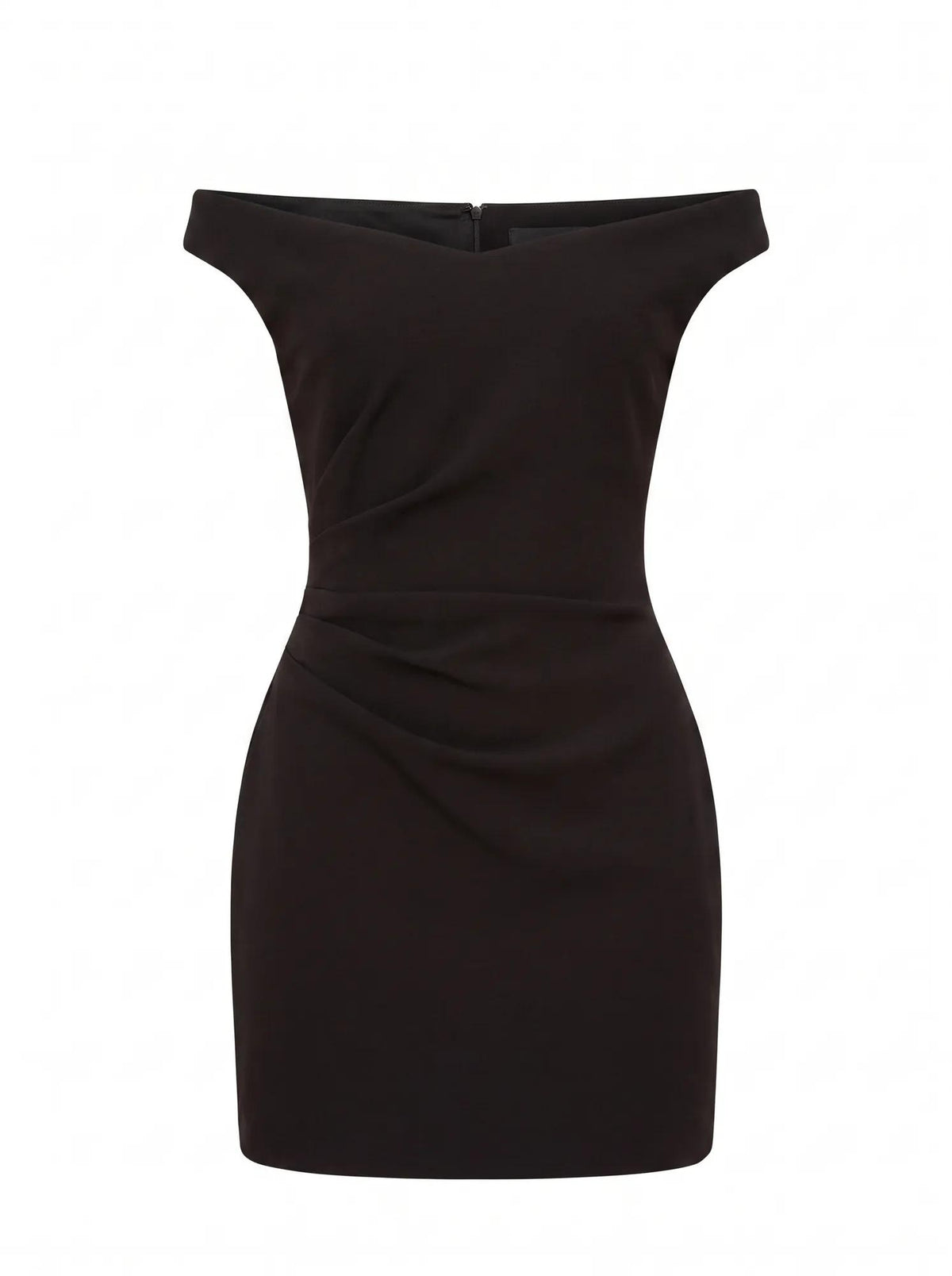 Margot Off Shoulder Mini Dress Black_mannequin