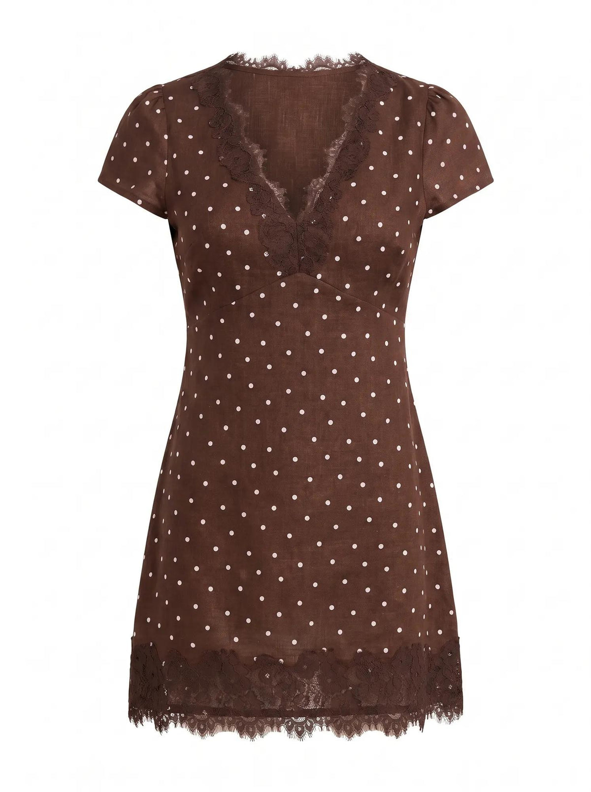 Lexi Lace Trim Linen Mini Dress Findon Spot_mannequin