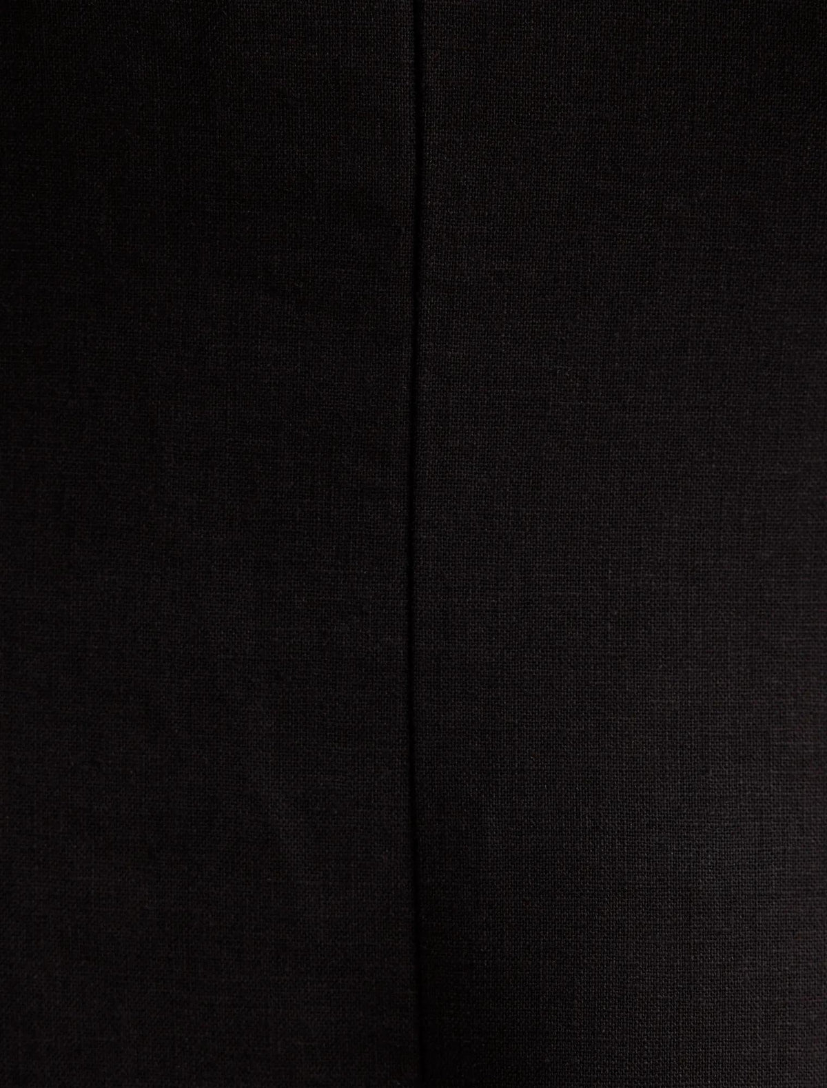 Portia Folded Collar Linen Midi Dress Black