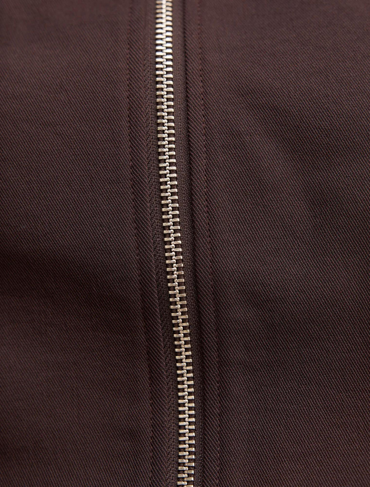 Jenna Twill Funnel Neck Jacket Dark Chocolate