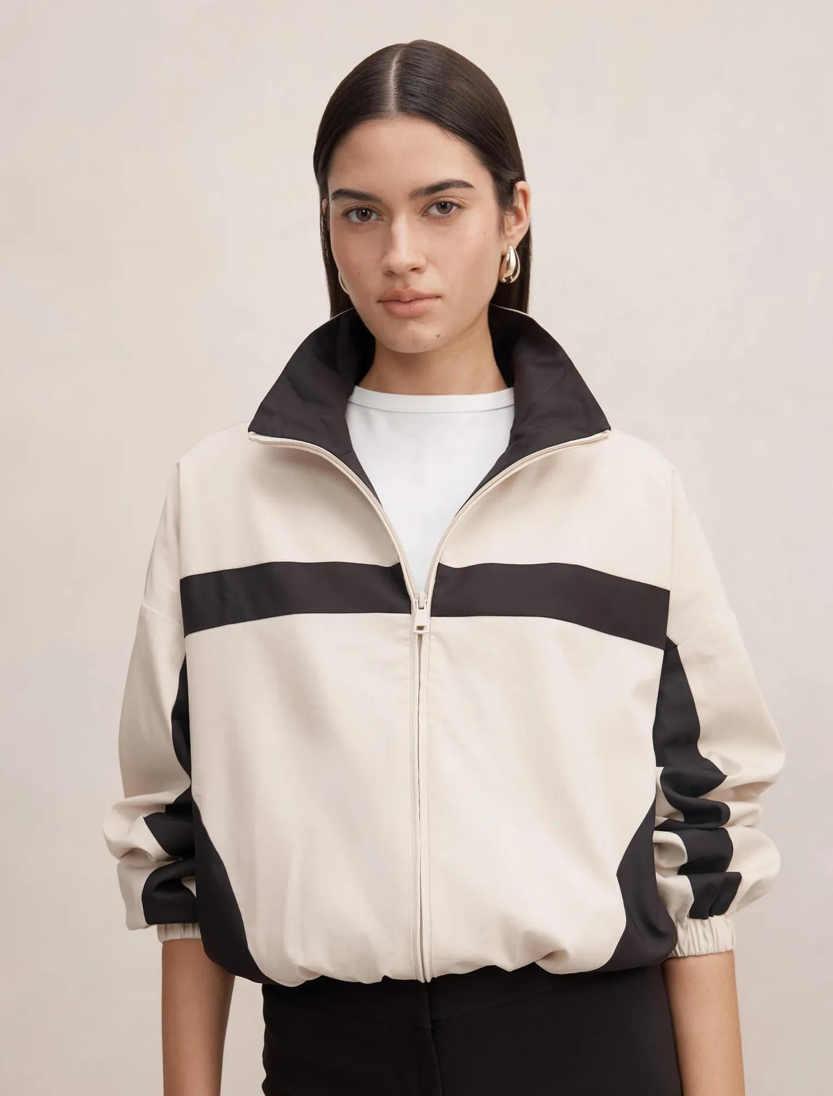 Arlo Windbreaker Cream / Black