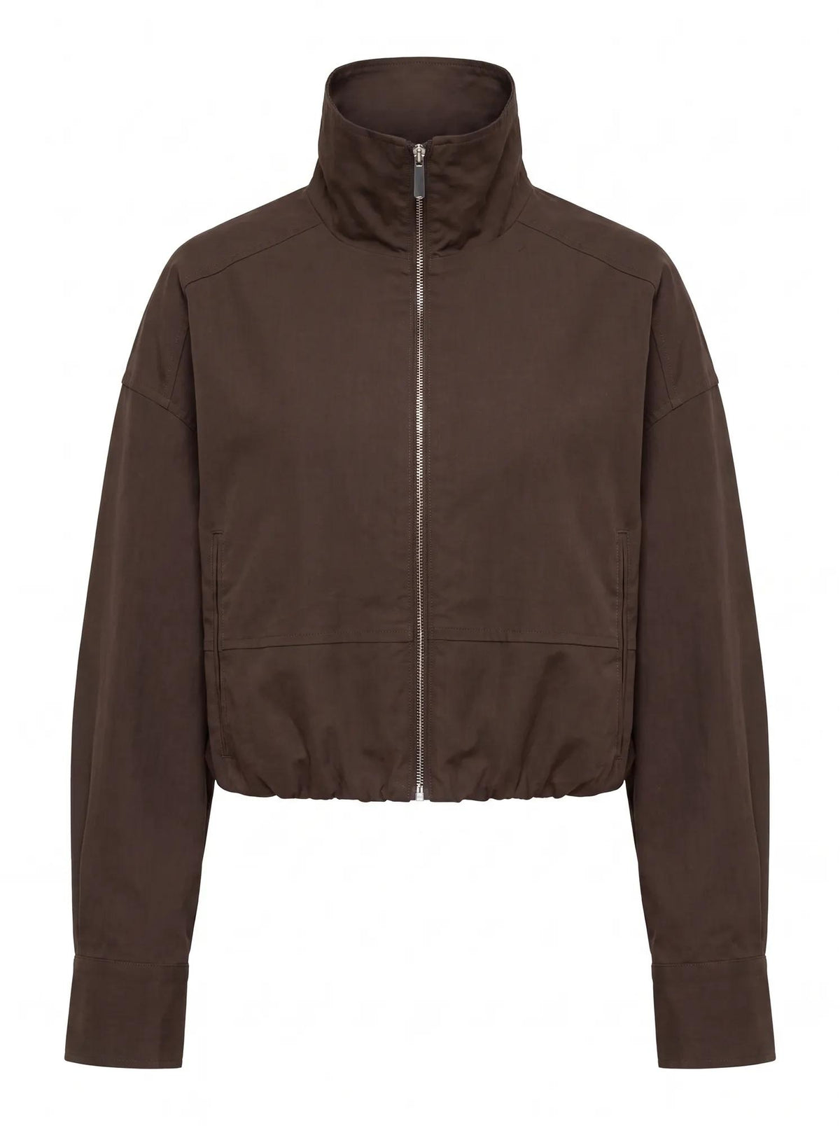 Brooke Funnel Neck Jacket Chocolate_mannequin