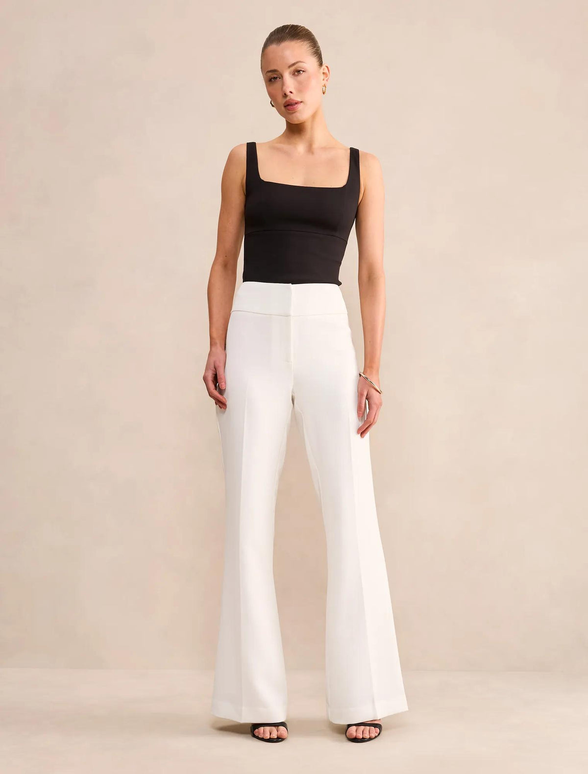Devon Flared Pants Porcelain