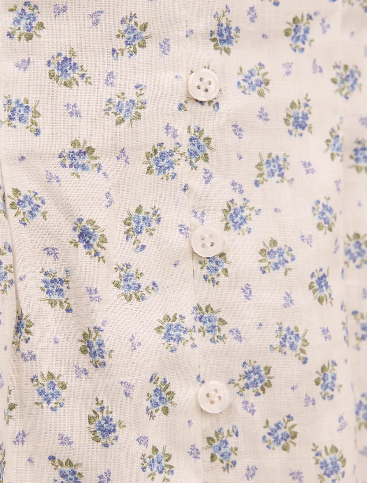 Saffia Pintuck Linen Mini Dress Garden Valley Floral