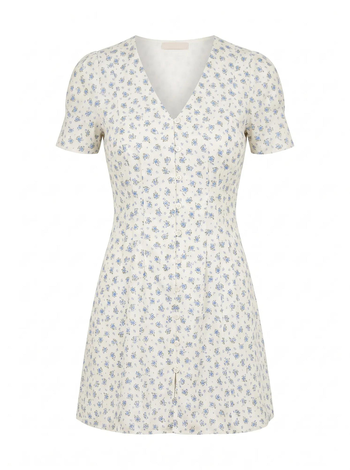 Saffia Pintuck Linen Mini Dress Garden Valley Floral_mannequin