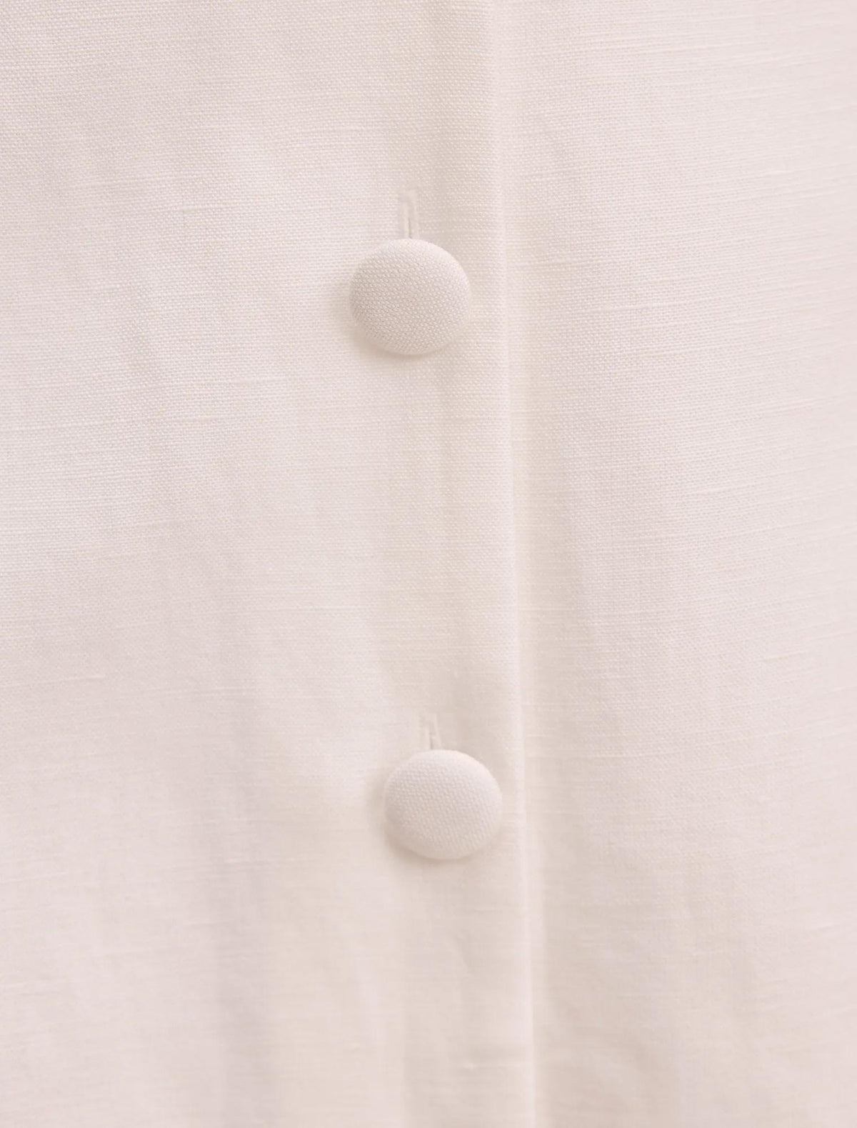 Elinda Button Up Linen Mini Dress Porcelain