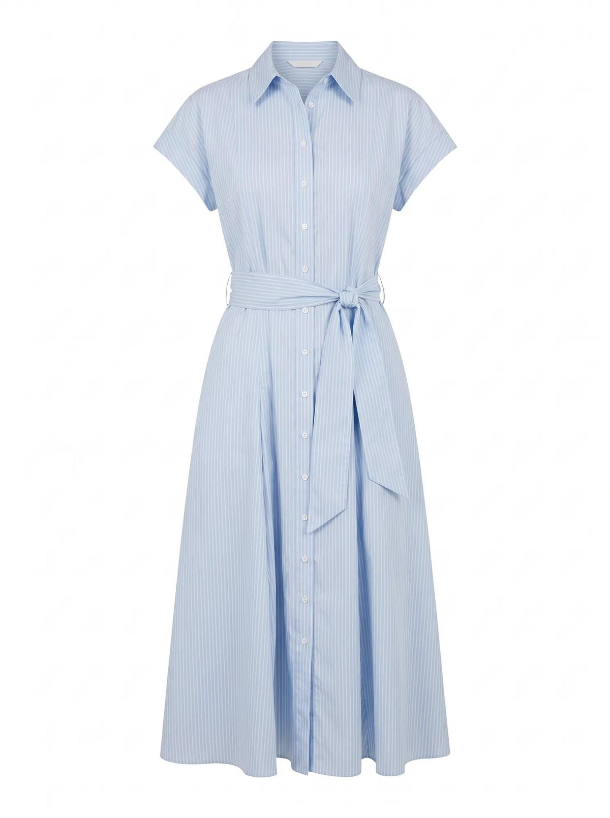 Mina Stripe Shirt Midi Dress Blue Stripe_mannequin