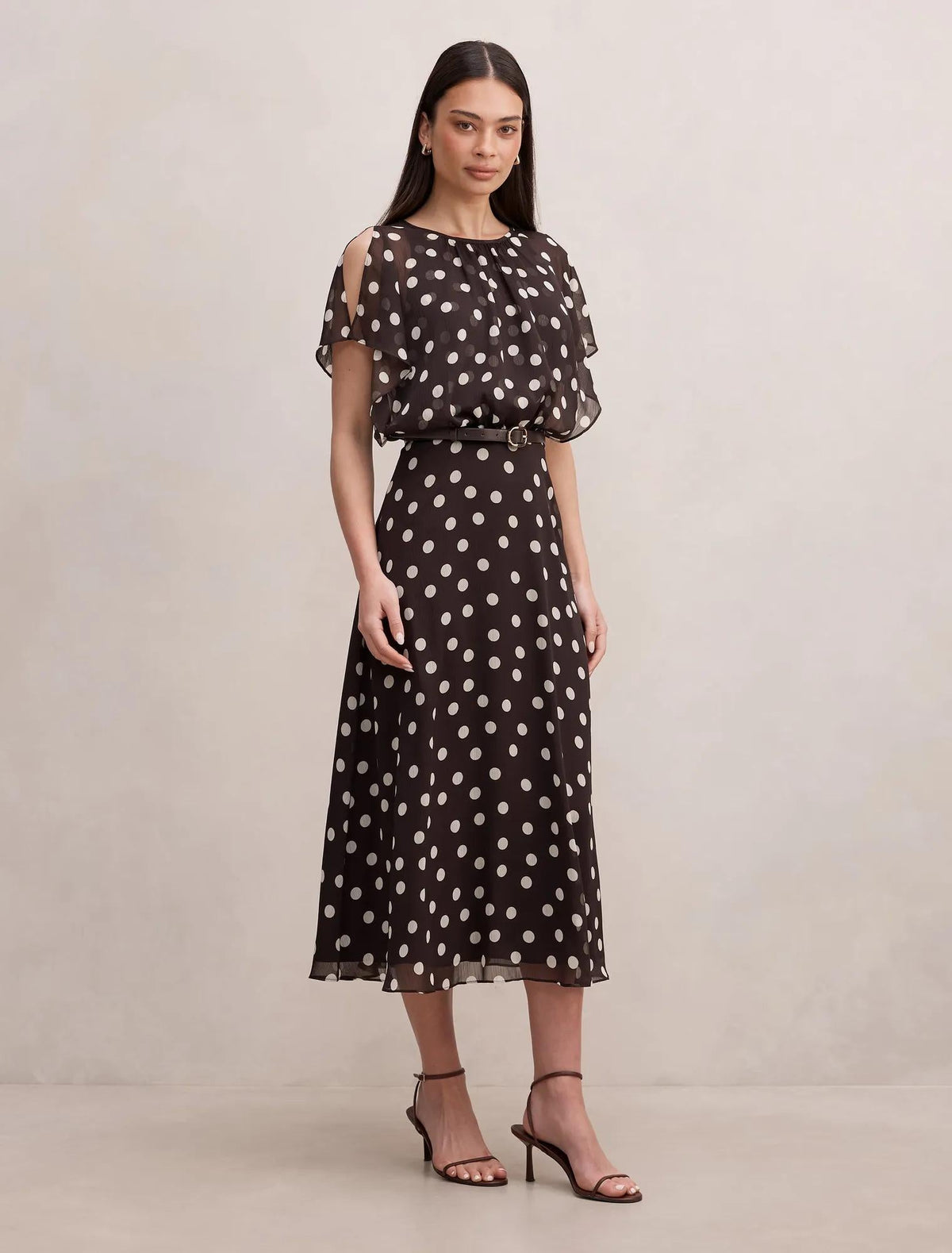Dalton Flutter Sleeve Midi Dress Montale Spot
