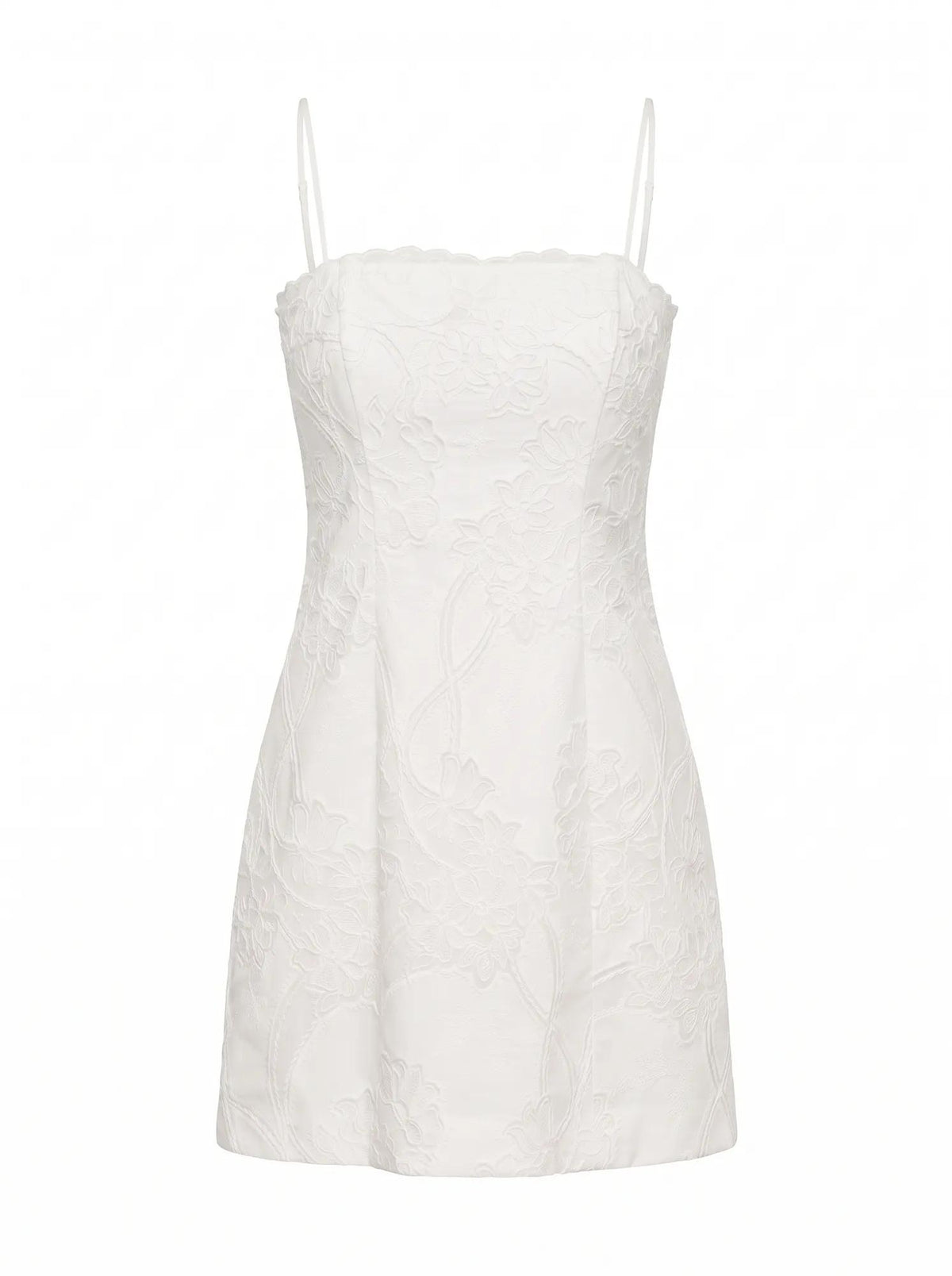 Annika All Over Lace Mini Dress Porcelain_mannequin