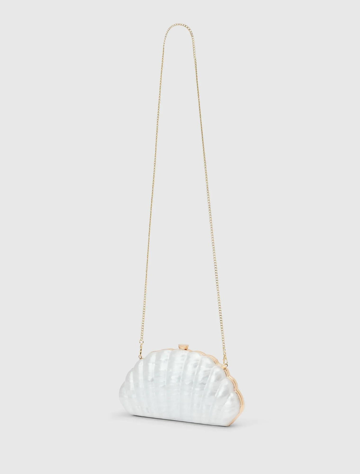 Ingrid Pearl Shell Hardcase Clutch