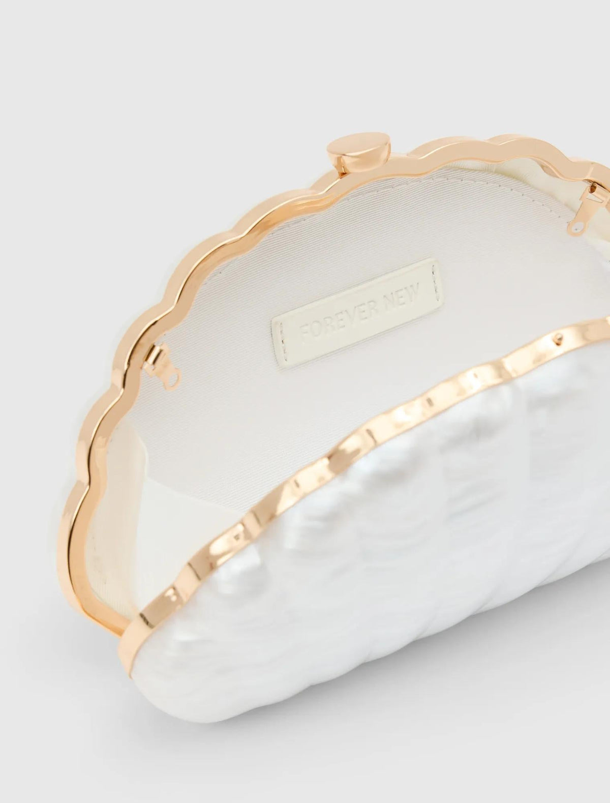 Ingrid Pearl Shell Hardcase Clutch