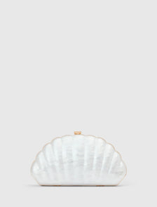 Ingrid Pearl Shell Hardcase Clutch