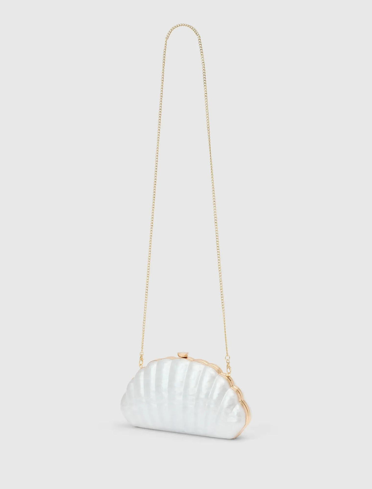 Ingrid Pearl Shell Hardcase Clutch
