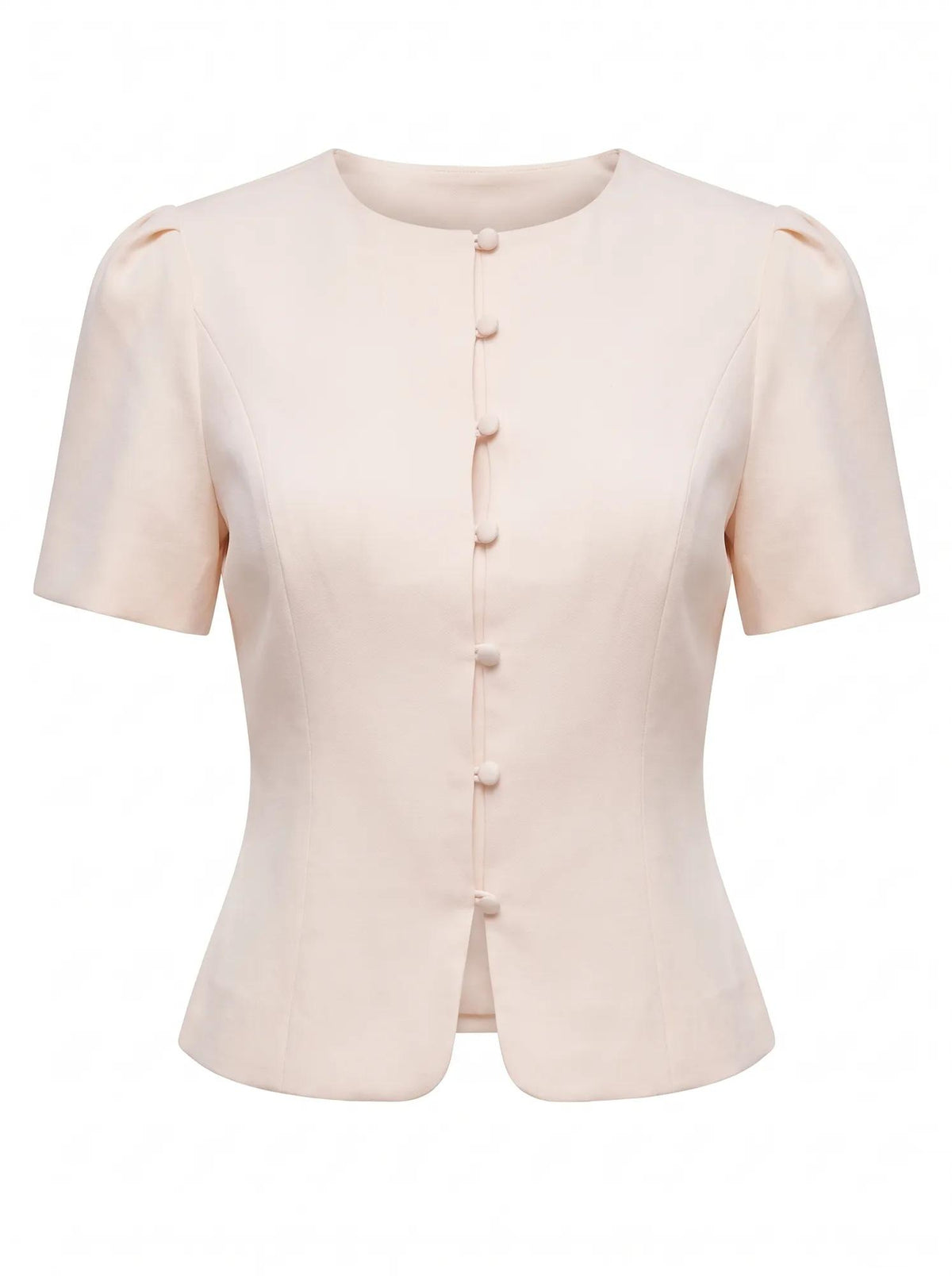Tarni Structured Satin Blouse Powder Puff Co-ord_mannequin