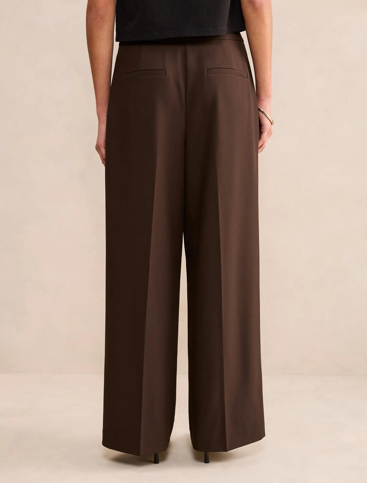 Mila Wrap Wide Leg Pant Dark Chocolate