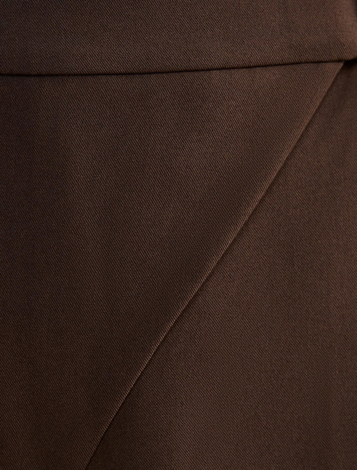 Mila Wrap Wide Leg Pant Dark Chocolate