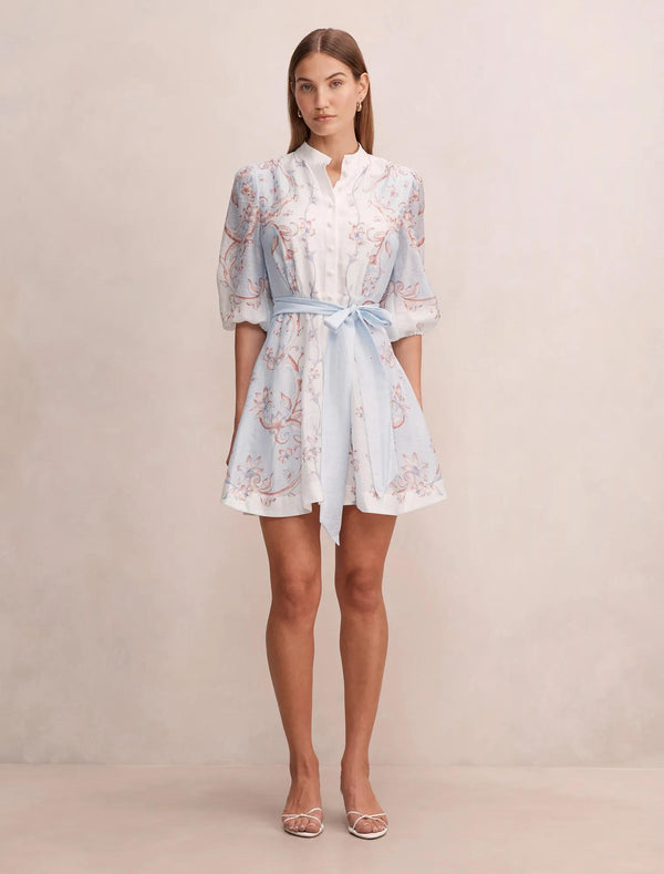 Adi Print Mini Dress Iced Scroll Floral