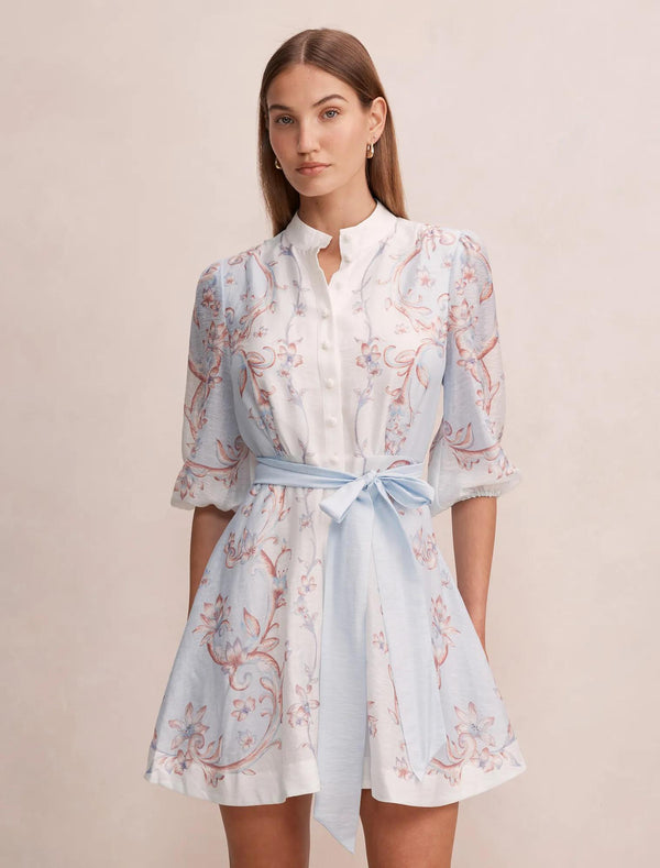 Adi Print Mini Dress Iced Scroll Floral
