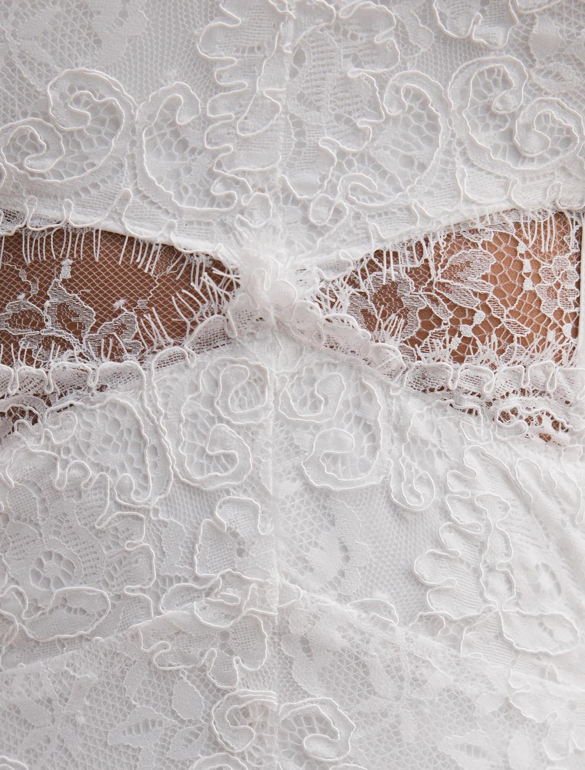 Amity Lace Corset Sheer Maxi Dress Ivory
